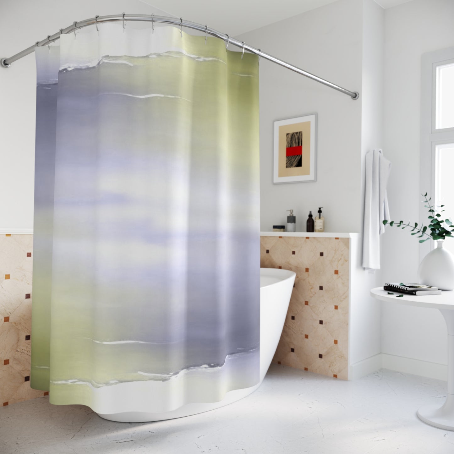 Lavender Sea Golden Fog Shower Curtains, 71" x 74"