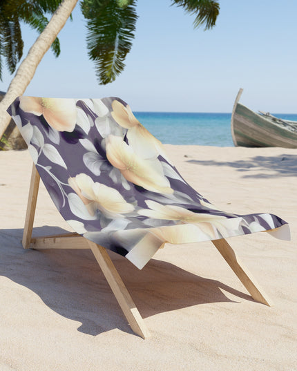 White Blush Floral Bunch 30" x 60" Beach Towel