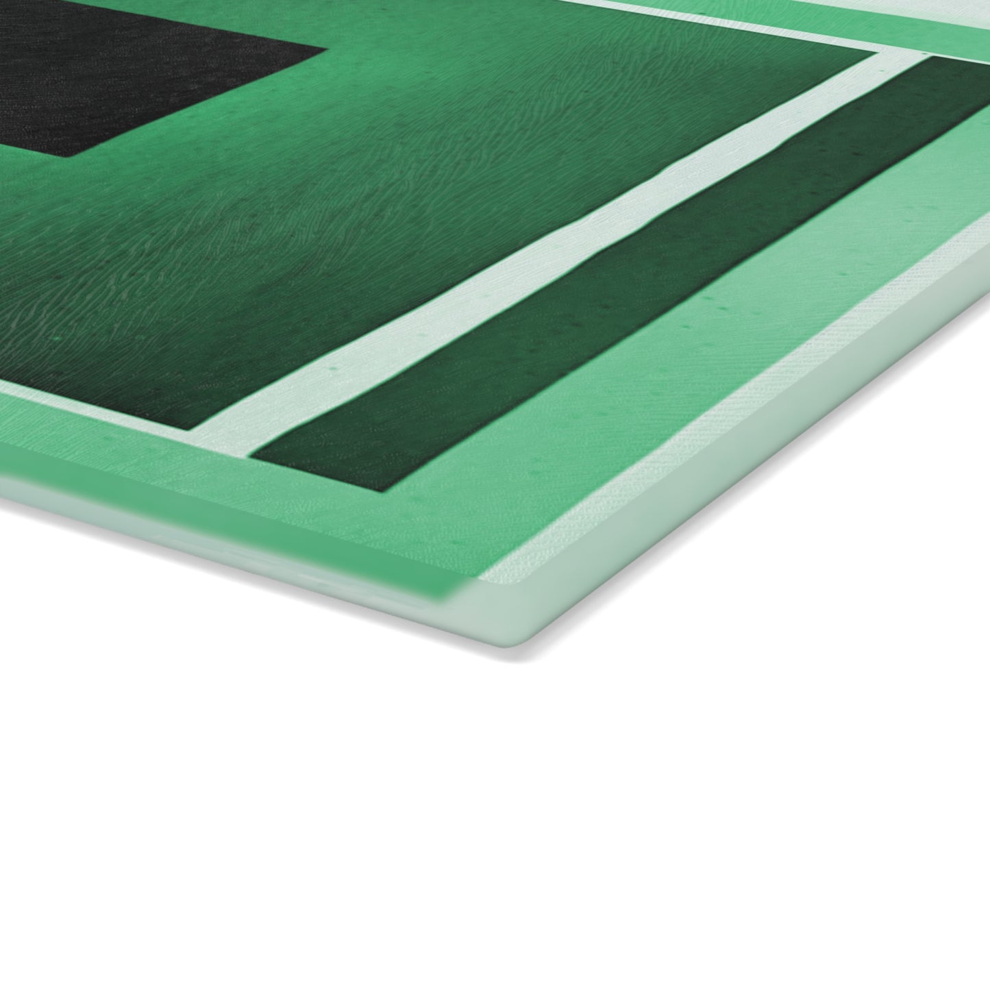 Mint Shadow Glass Cutting Board, 11" x 15"