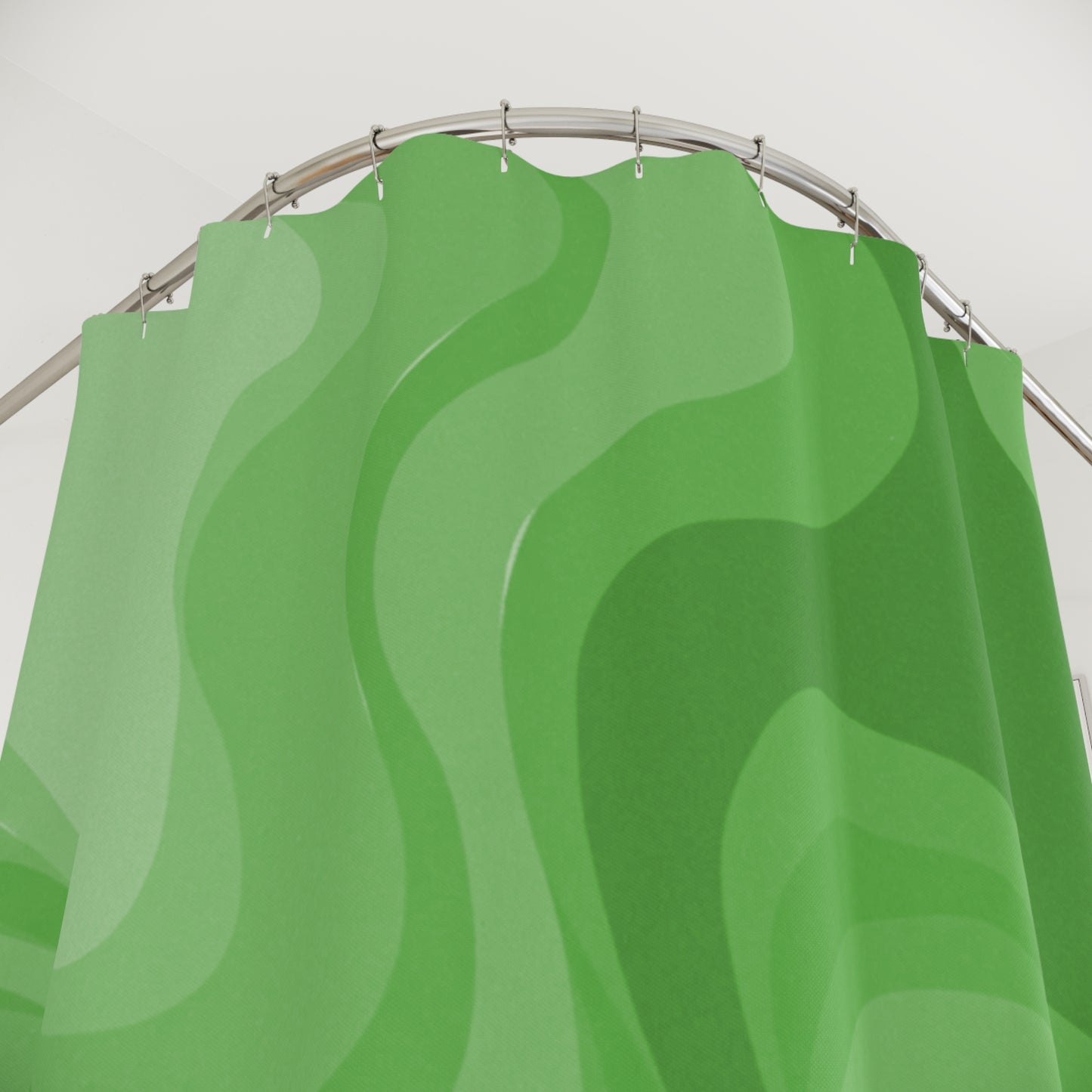 Greenie Meanie Wavey Shower Curtains, 71" x 74"