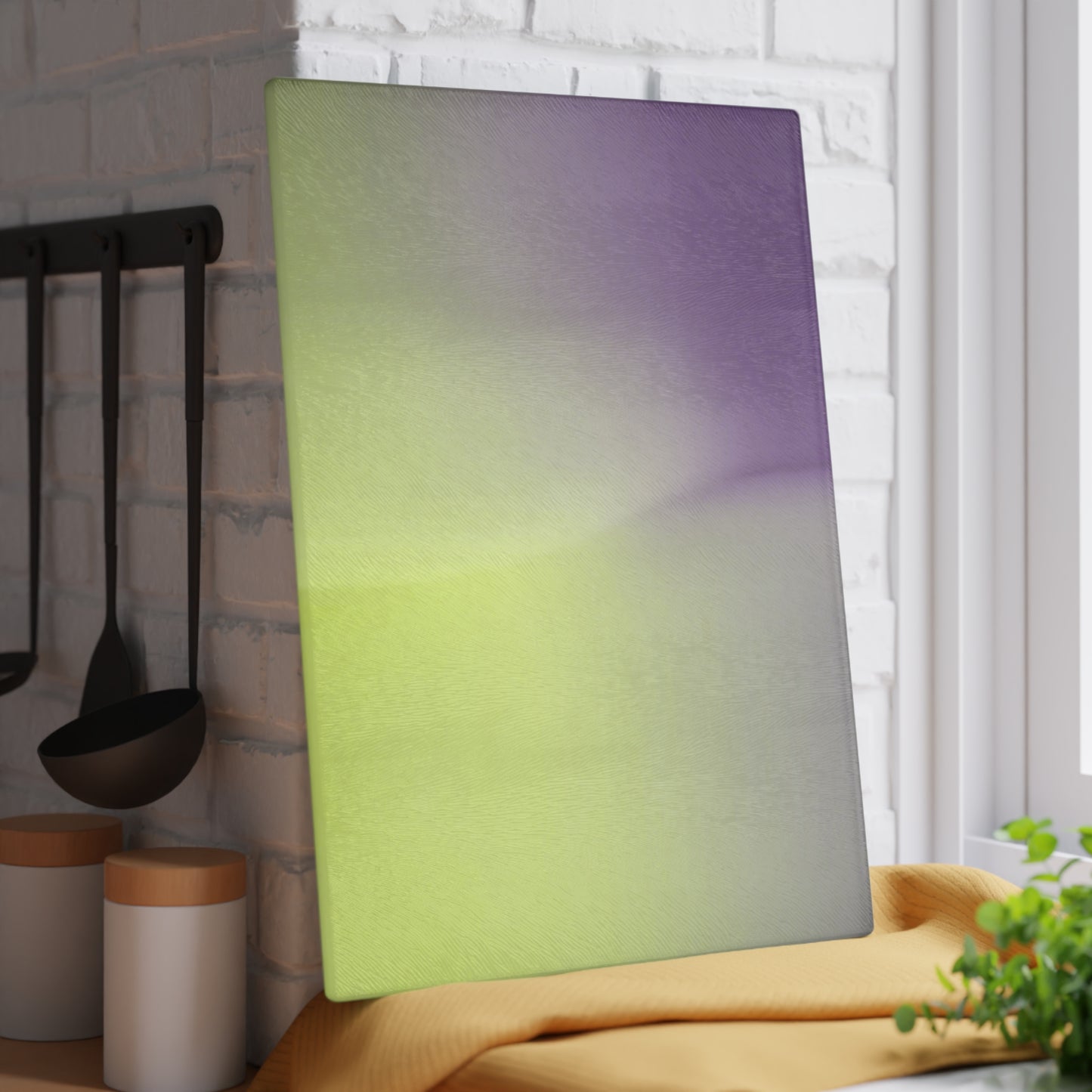 Purple Golden Fade 11" x 15" Glass Cutting Board