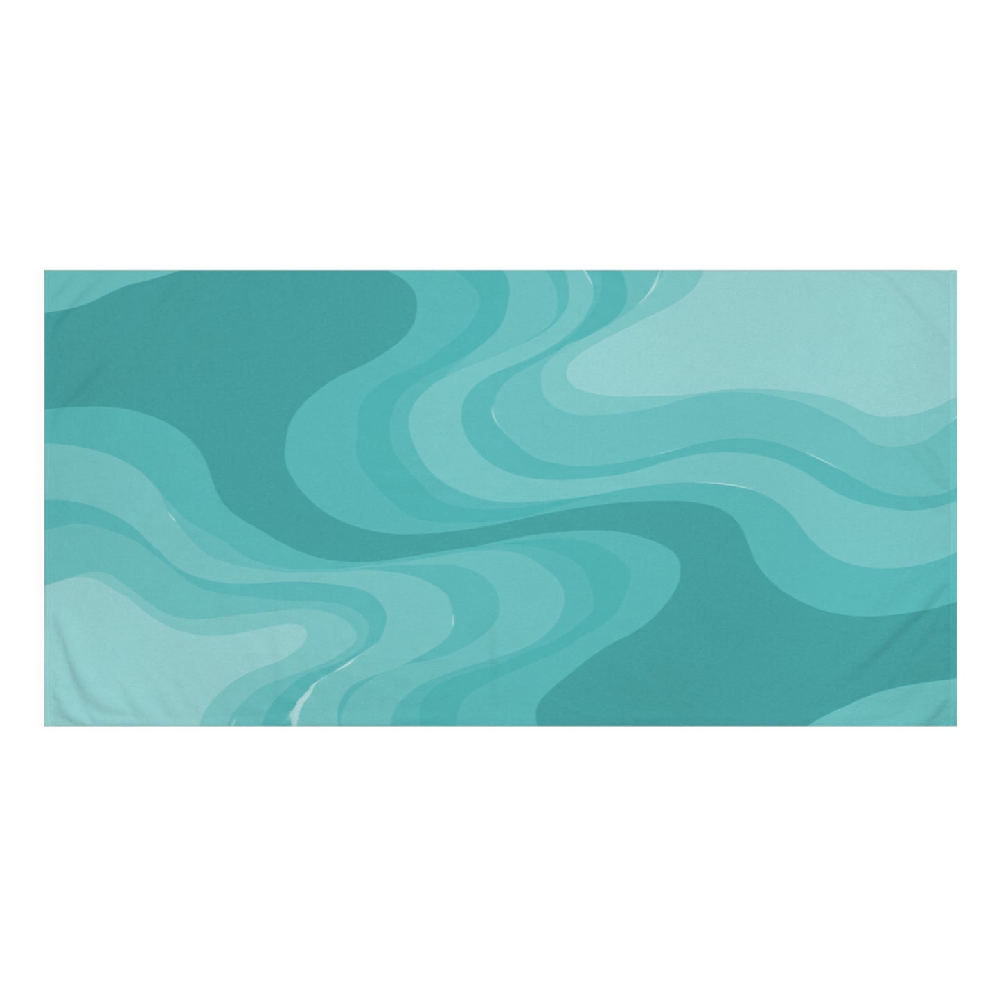 Tif Green Wavey 30" x 60" Mink-Cotton Towel (50% polyester, 50% cotton)