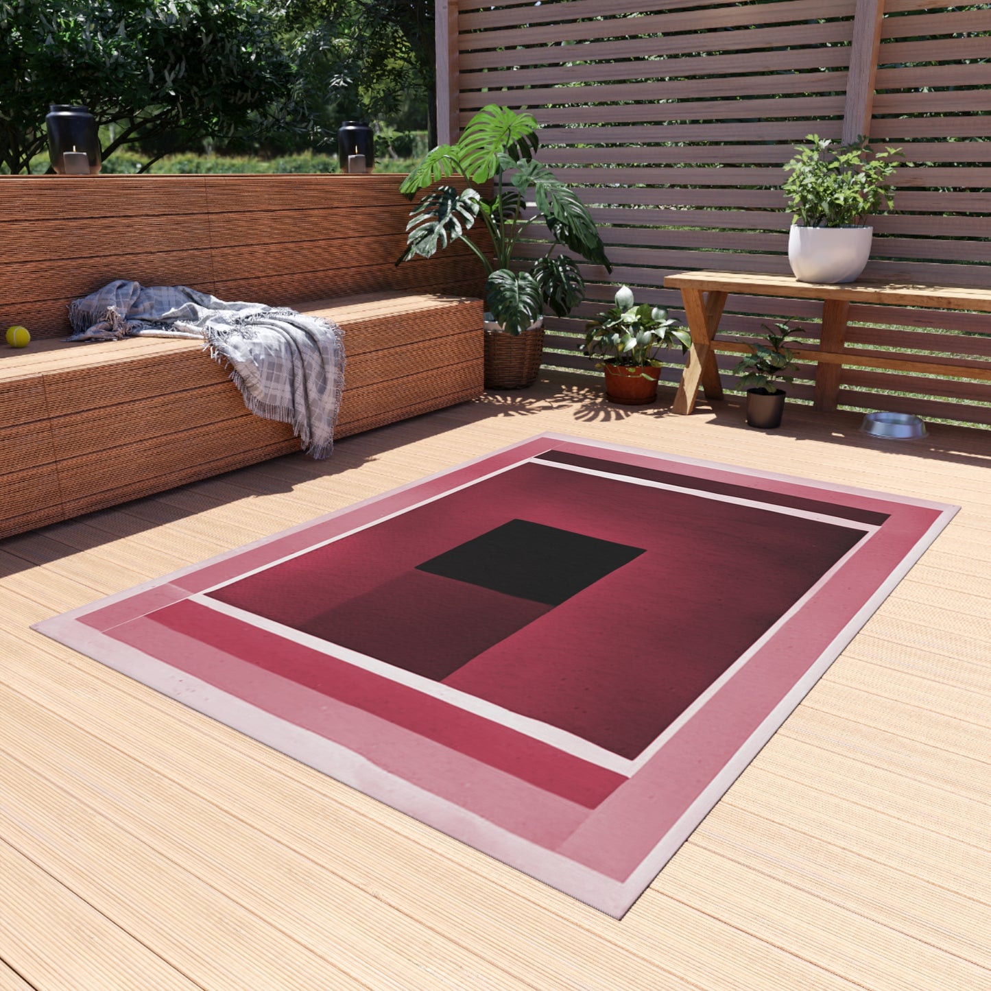 Red Shadow Outdoor Rug, 60" x 84"