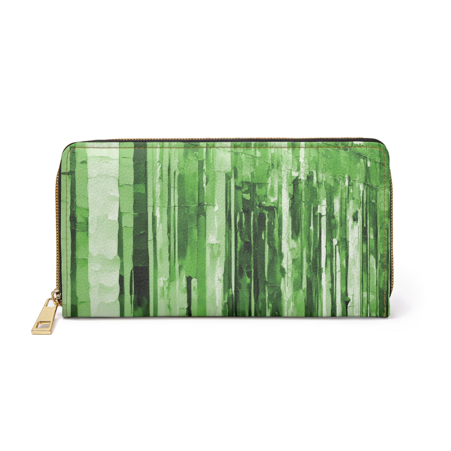 Striped Mint Pastel Elegant Abstract Zipper Wallet - Stylish & Functional Accessory for Everyday Use