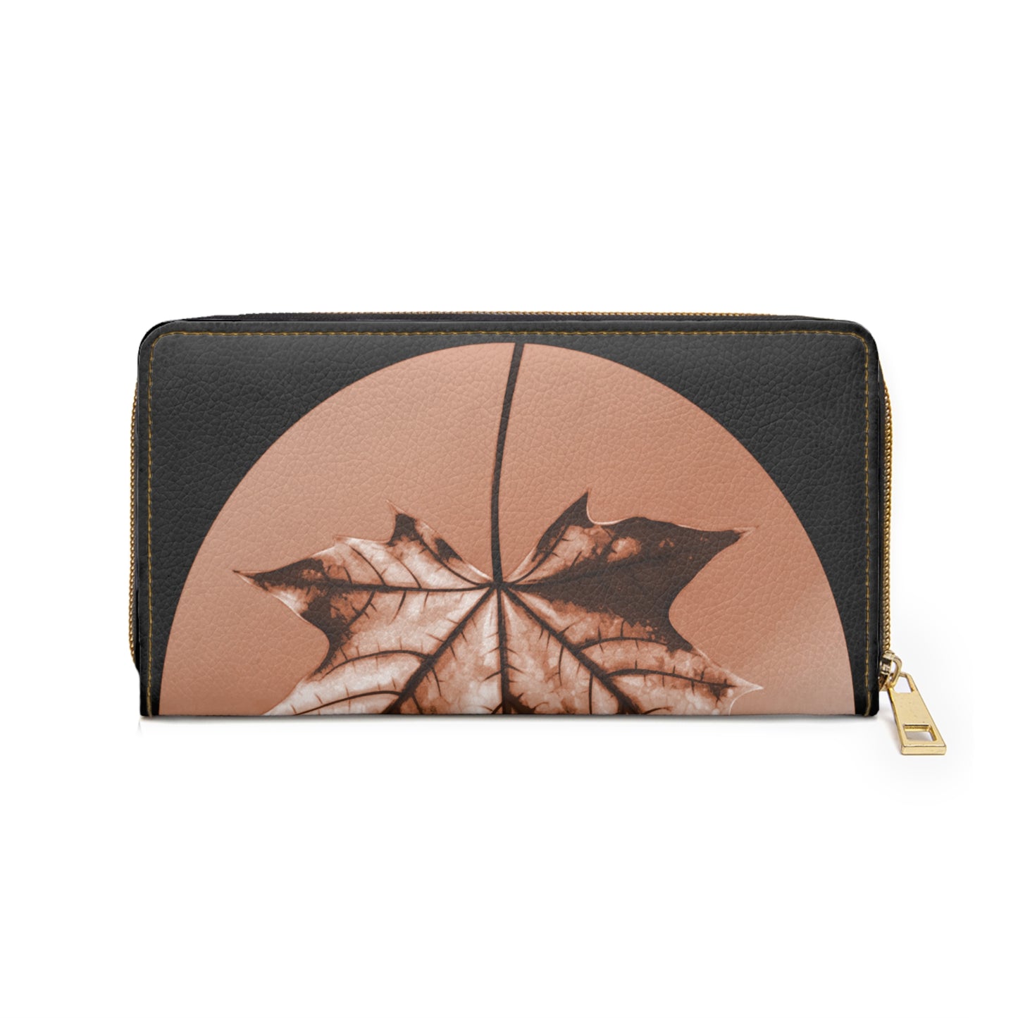 Soft Maple Leaf Elegant Abstract Zipper Wallet - Stylish & Functional Accessory for Everyday Use