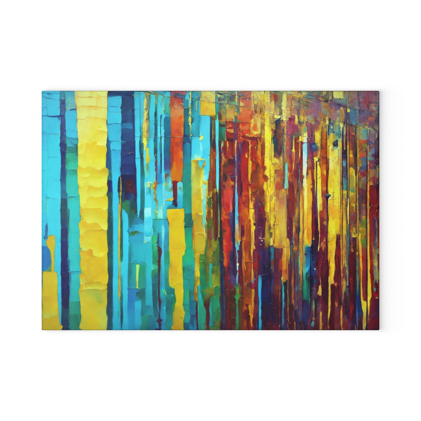 Striped Alpha 8" x 11" Glass Cutting Board