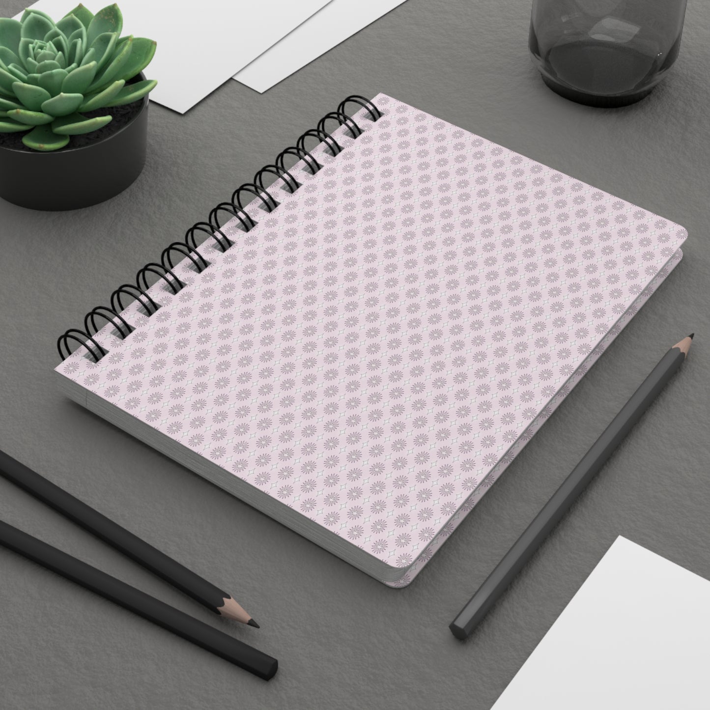 Pink Mornings Star-crossed Bodies Spiral Bound Journal, 5" x 7" 150 pages