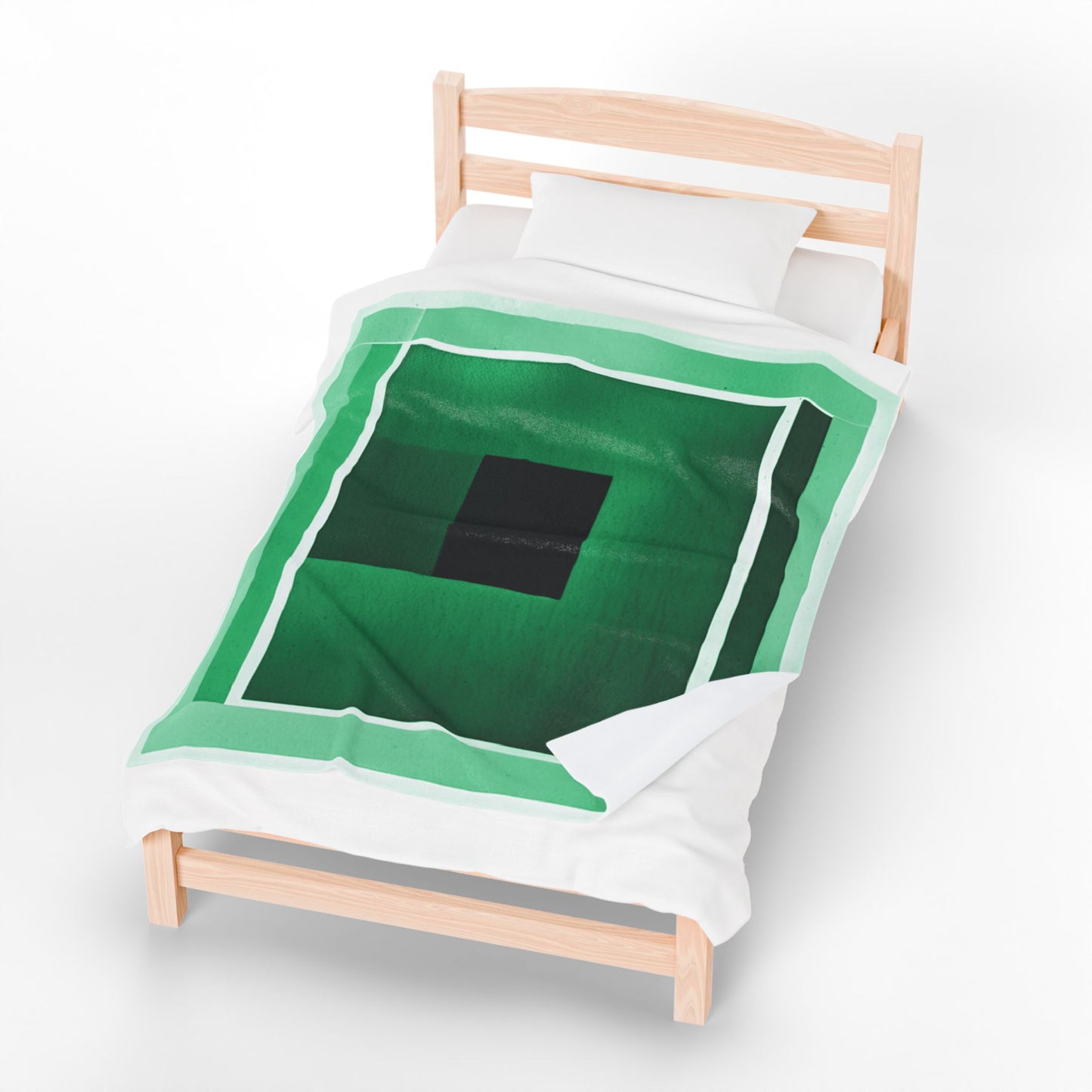 MInt Shadow Velveteen Plush Blanket, 50" x 60"