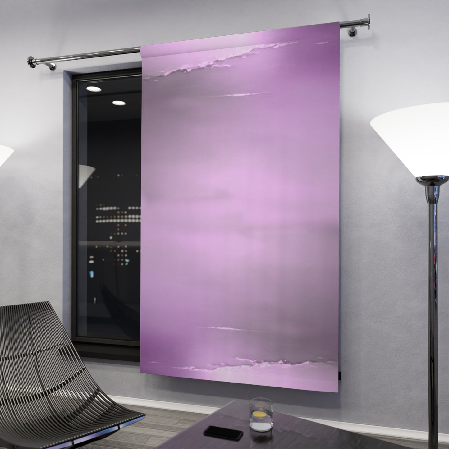 Dark Pink Sea Amethyst Fog, 50" x 84", blackout