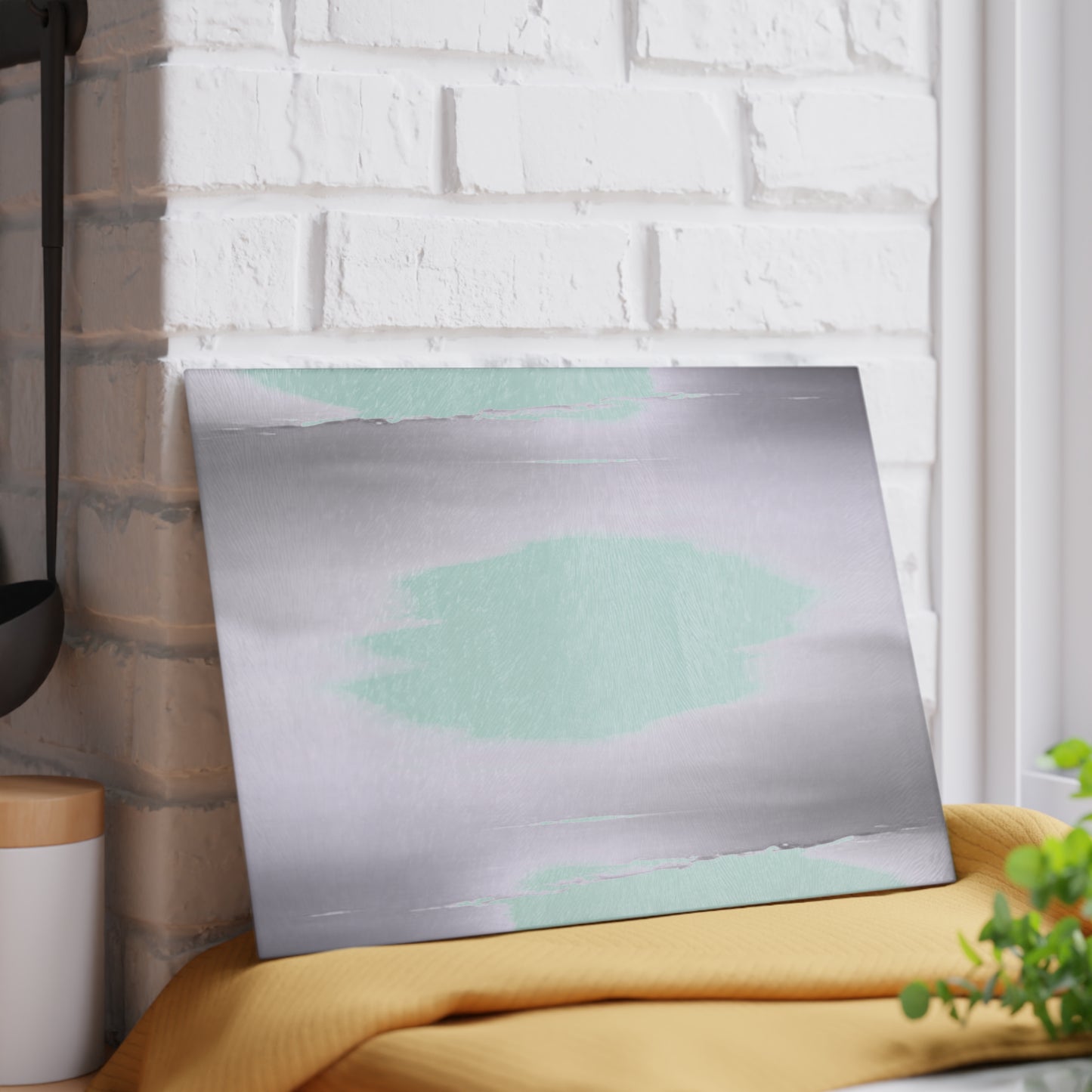 Sephia Sea Dark Fog 8" x 11" Glass Cutting Board