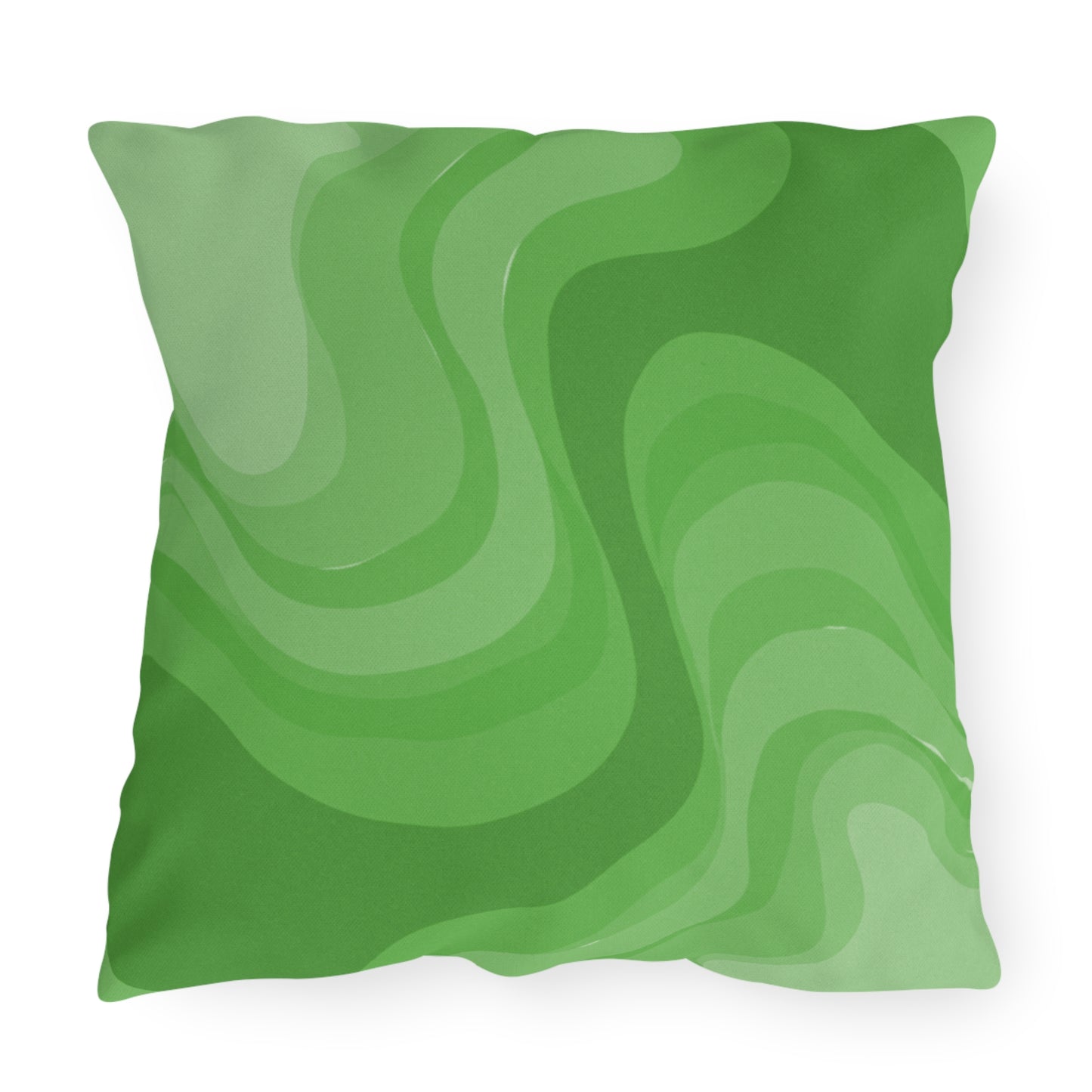 Greenie Meanie Wavey 20" x 20" Outdoor Pillow