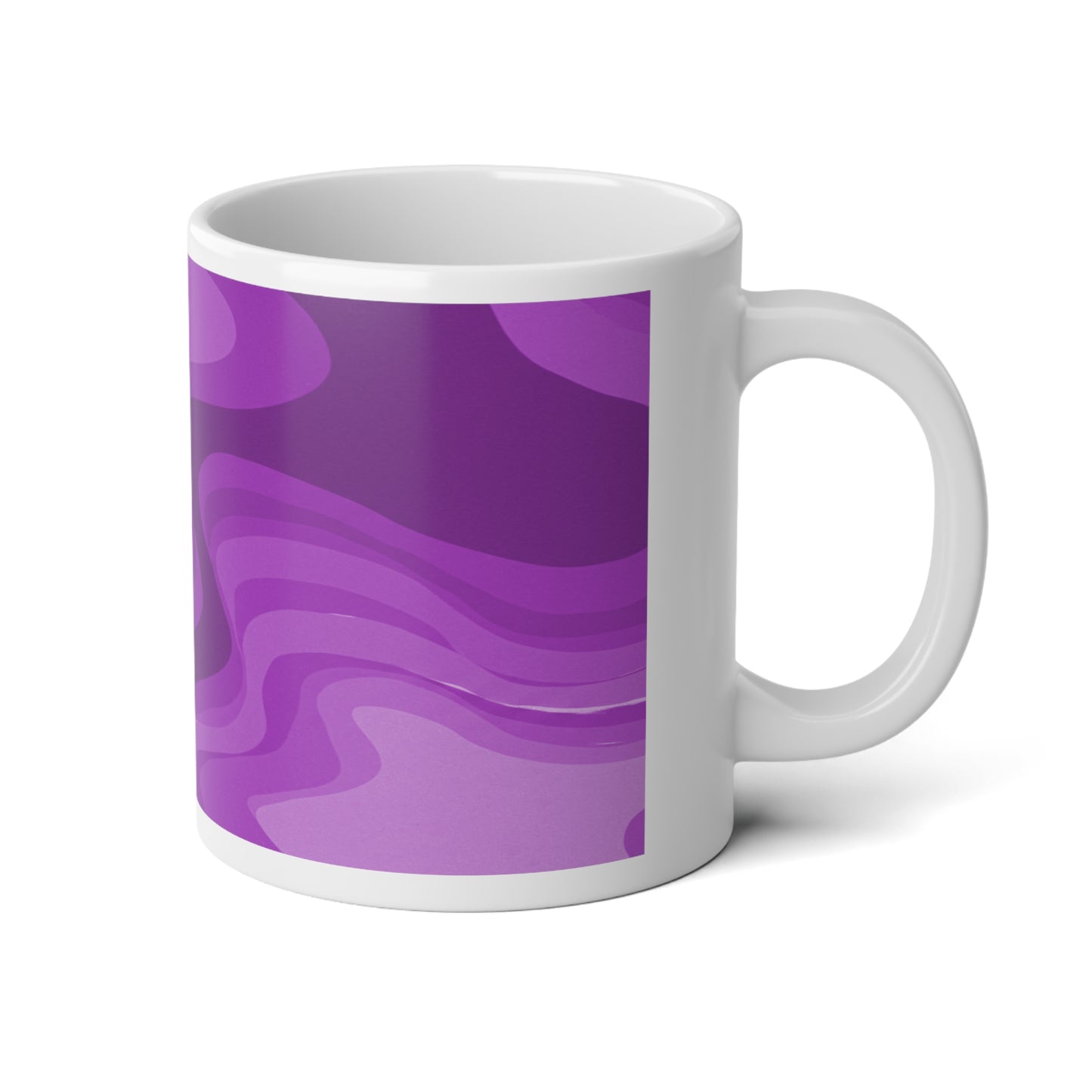 Wavey Purple Wavey 20 oz White Glossy Jumbo Mug
