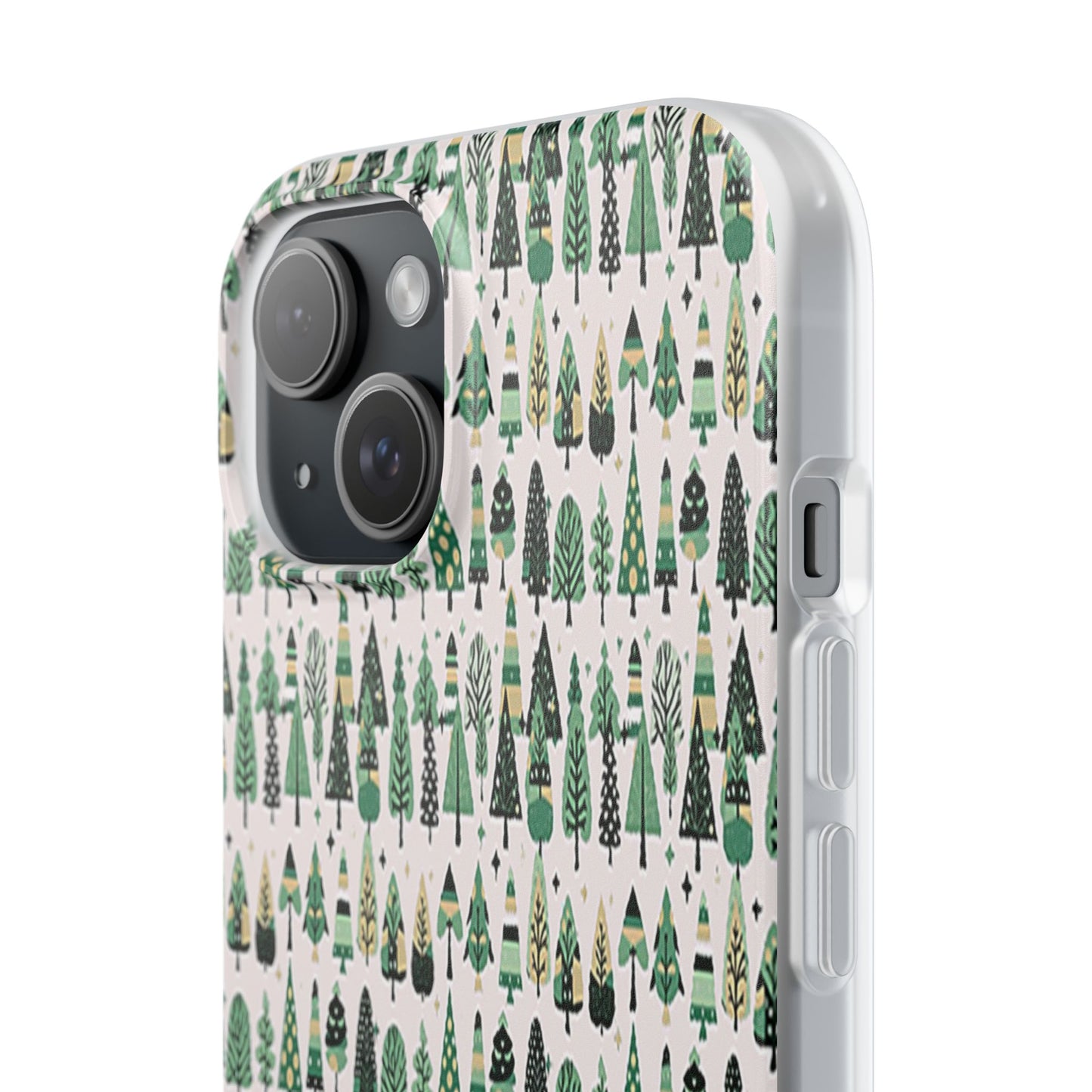 Mini Vintage Green Trees Iphone 15 Flexi Case