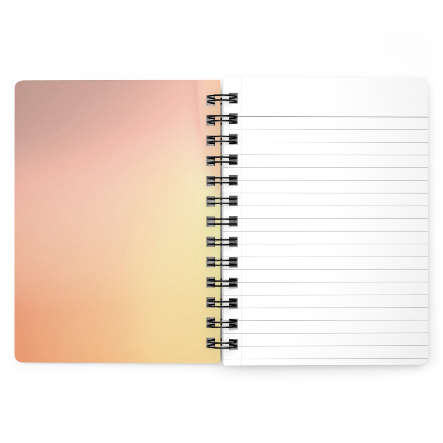 Hot Peach Fade Spiral Bound Journal, 5" x 7" 150 pages