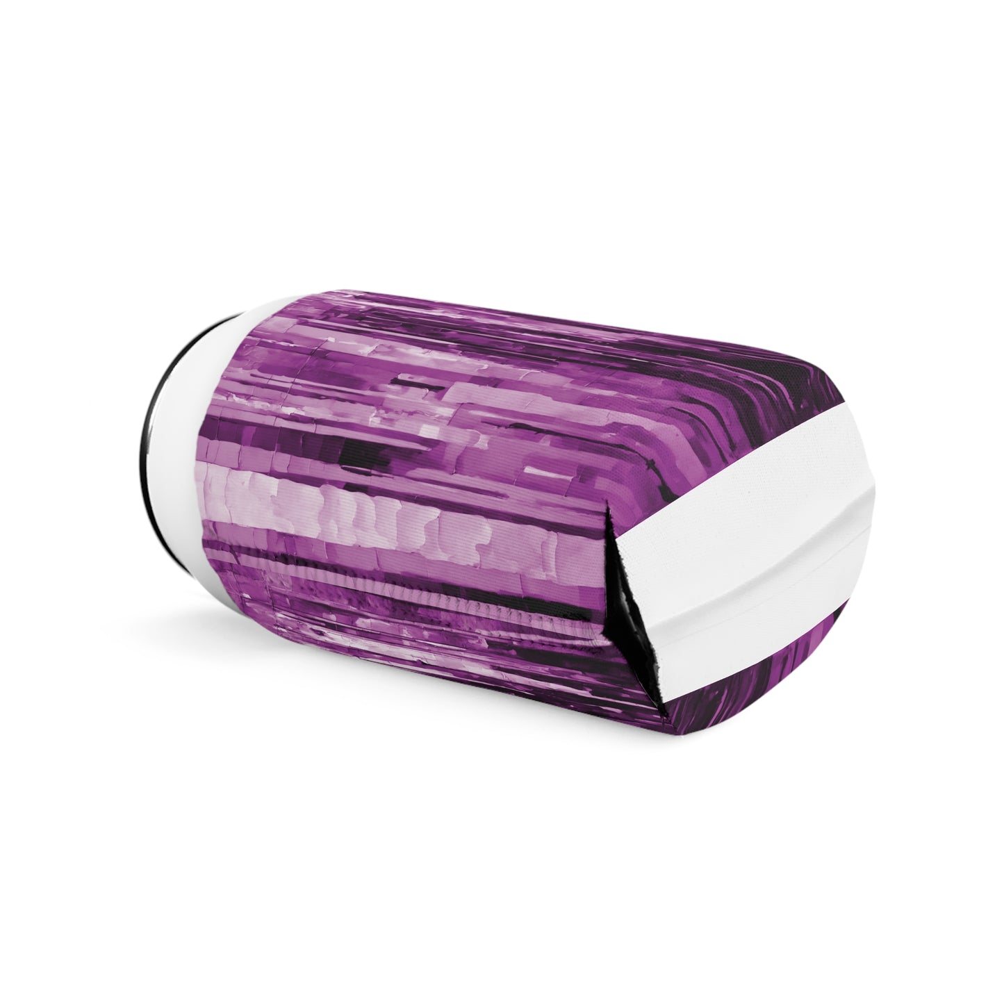 Striped Powder Lavender 12 oz Can Cooler Sleeve