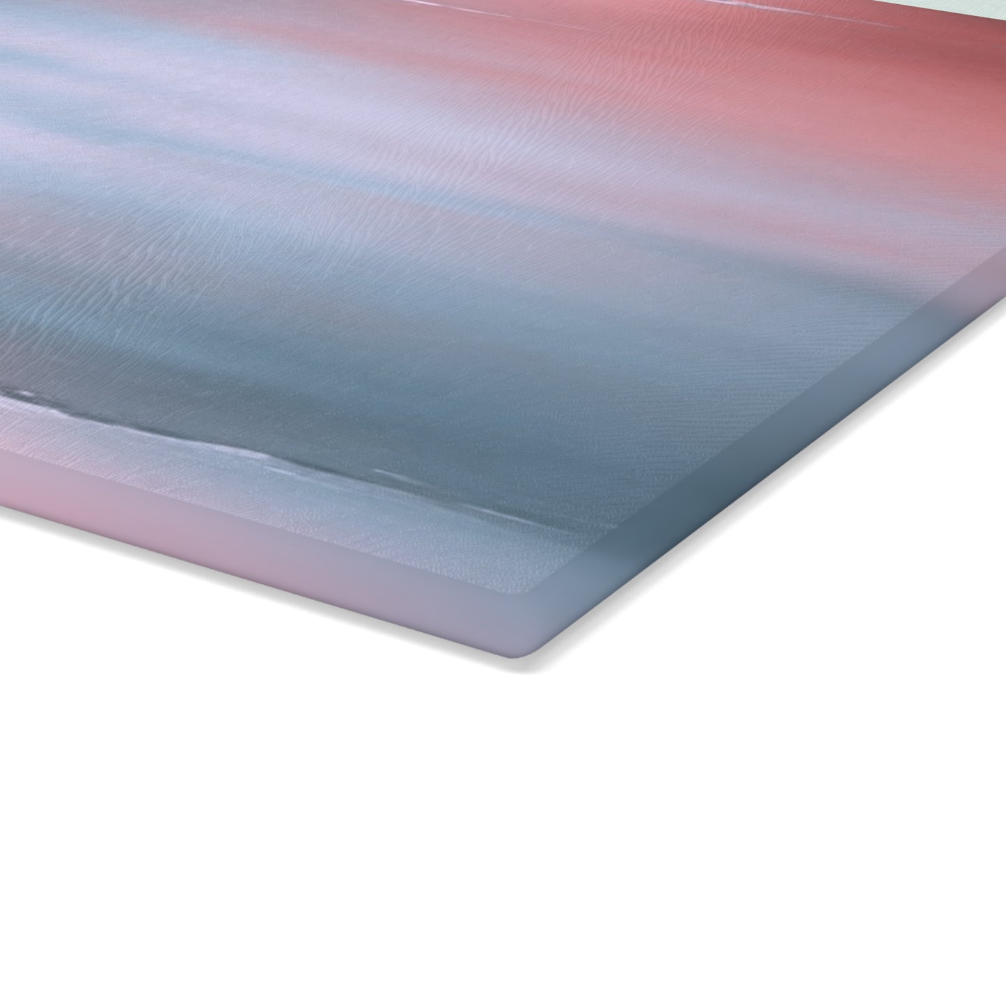 Gray Sea Pink Fog Glass Cutting Board, 11" x 15"