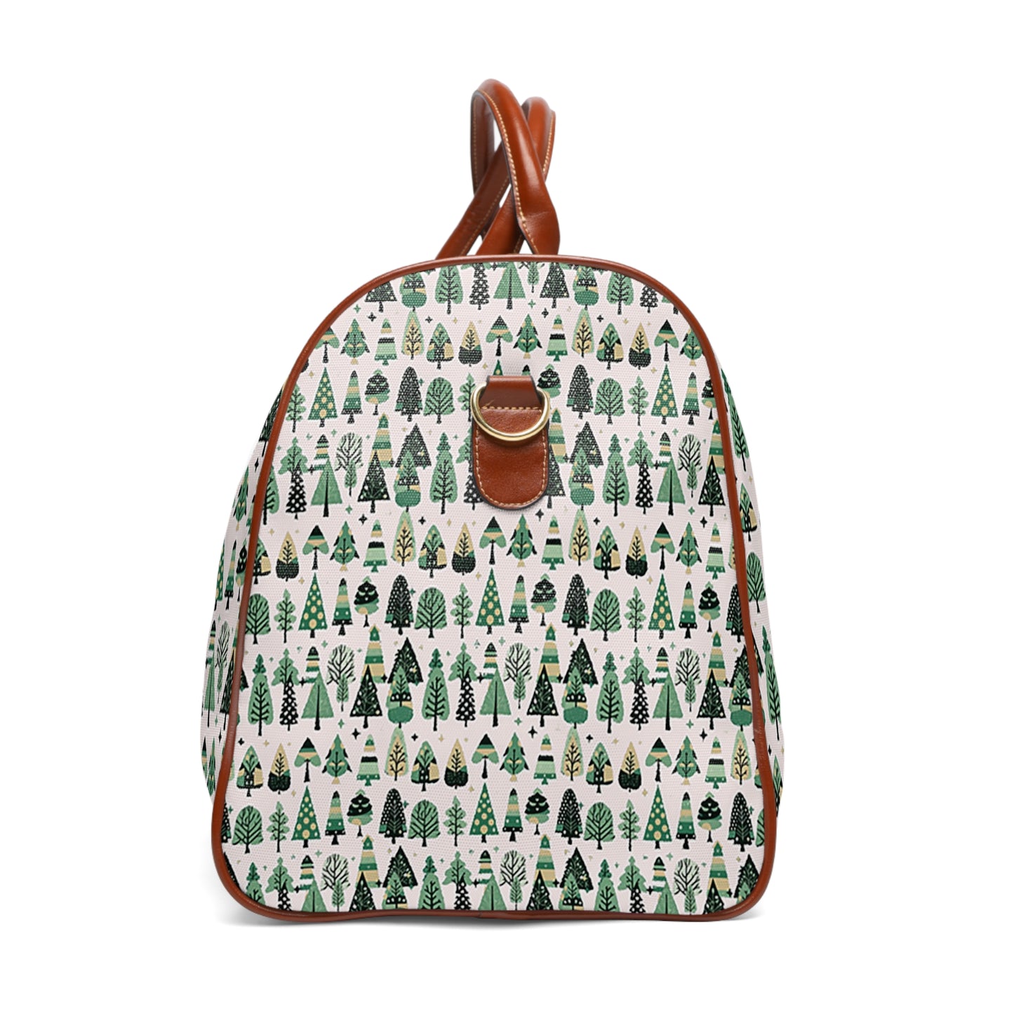 Mini Vintage Green Trees Waterproof Travel Bag, 20' x 12'