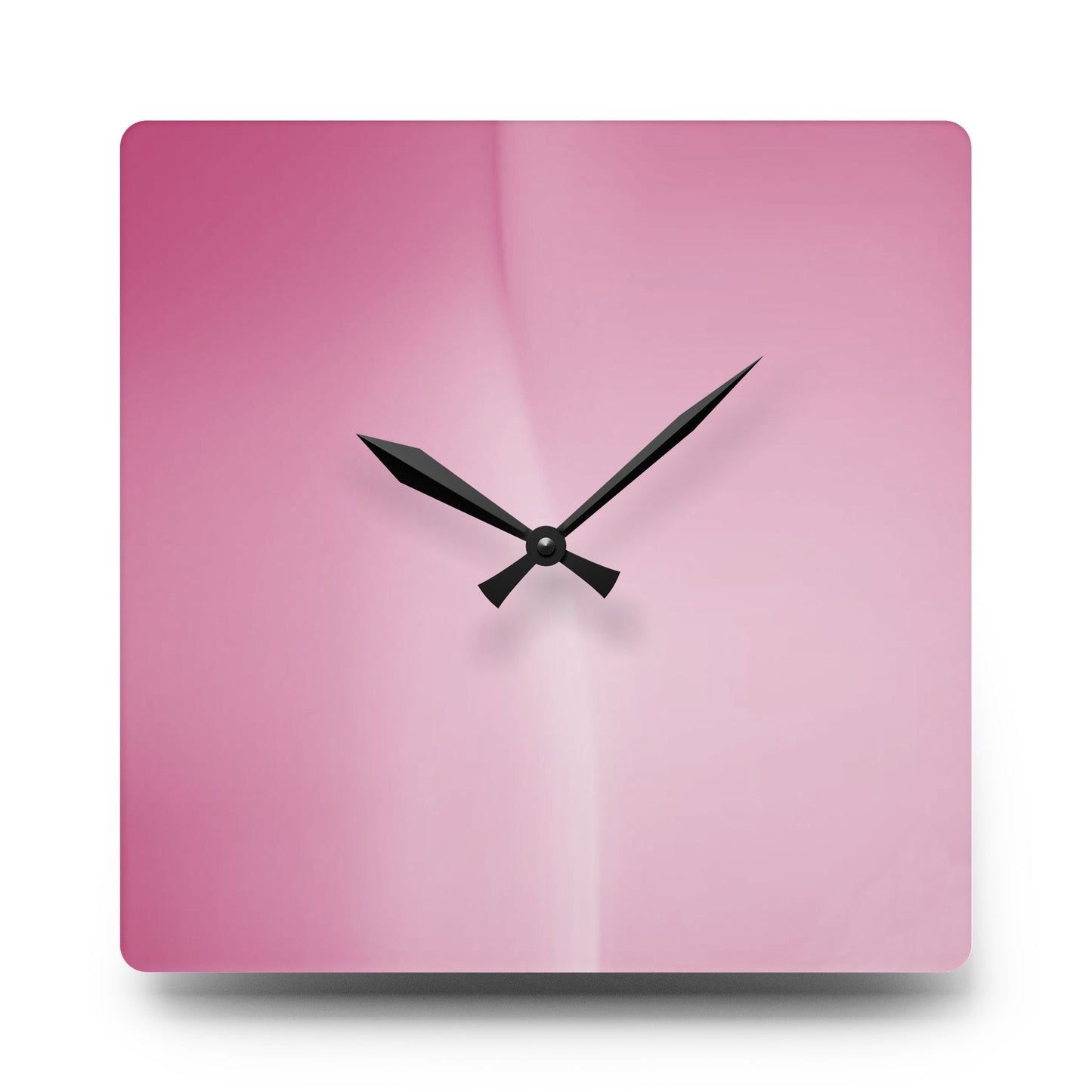 Pink Blush Fade Acrylic Wall Clock, Round or Square, 10.75" x 10.75"