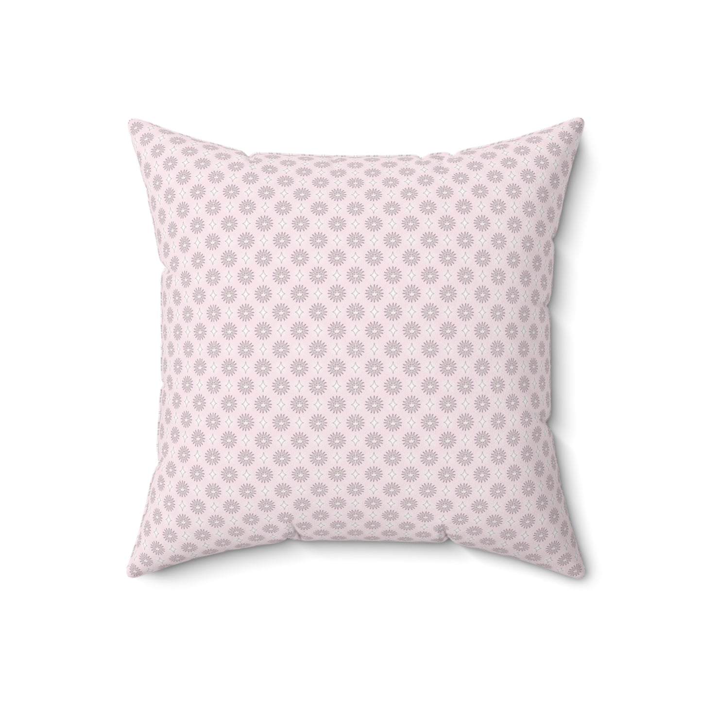 Pink Mornings Star-crossed Bodies Faux Suede Square Pillow, 18" x 18"