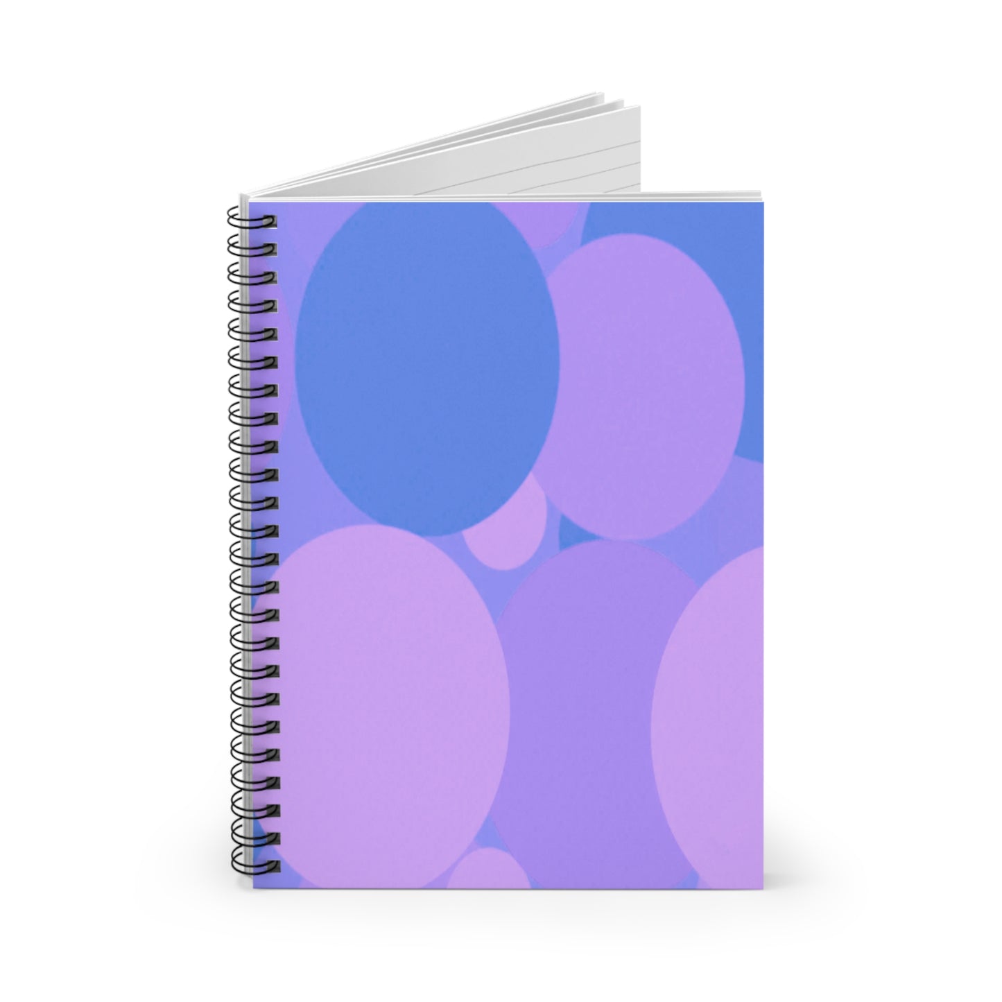 Pastel Purple Family Patches Spiral Notebook - Ruled Line, 6" x 8", 118 pagess