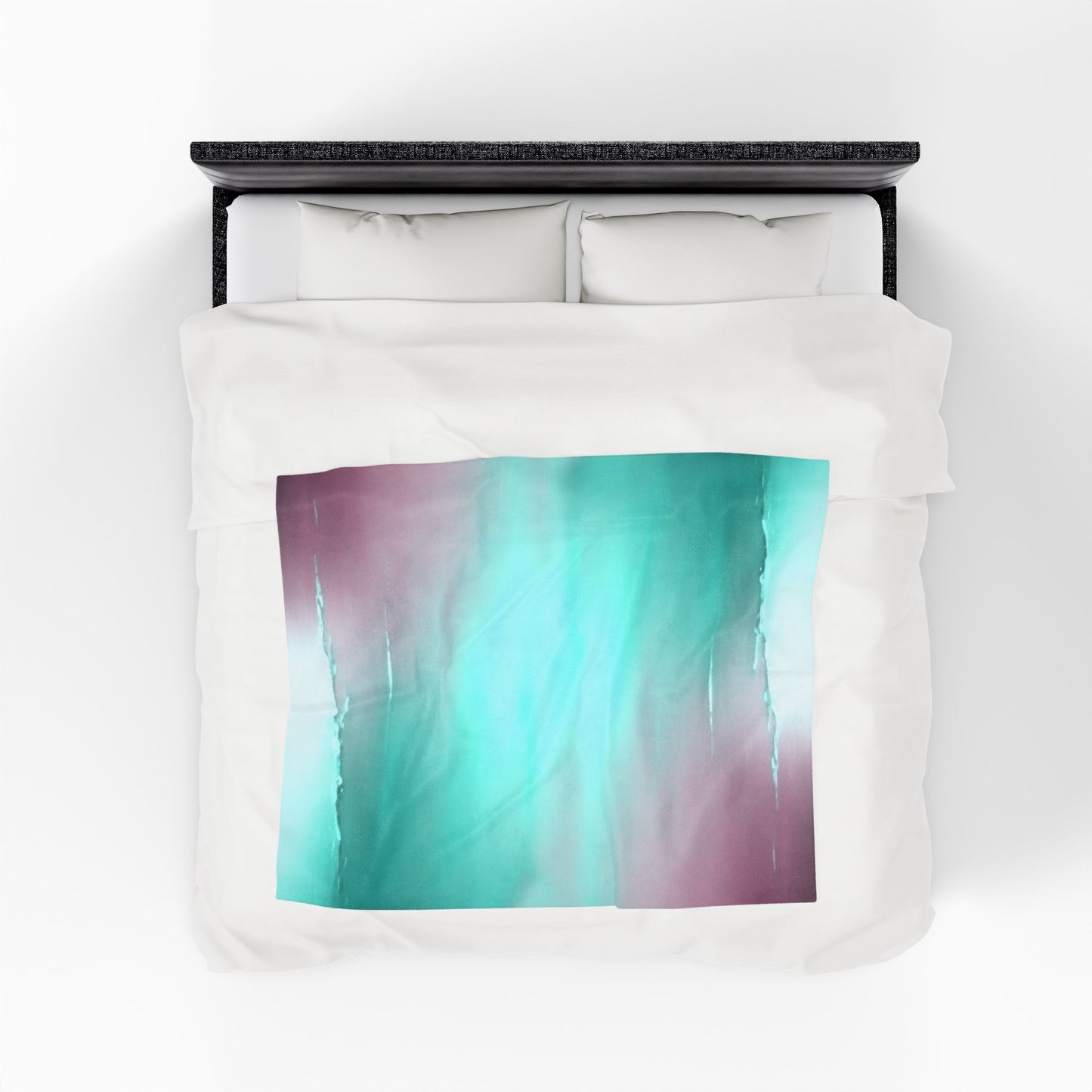 Green Sea Lavender Fog Velveteen Plush Blanket, 50" x 60"