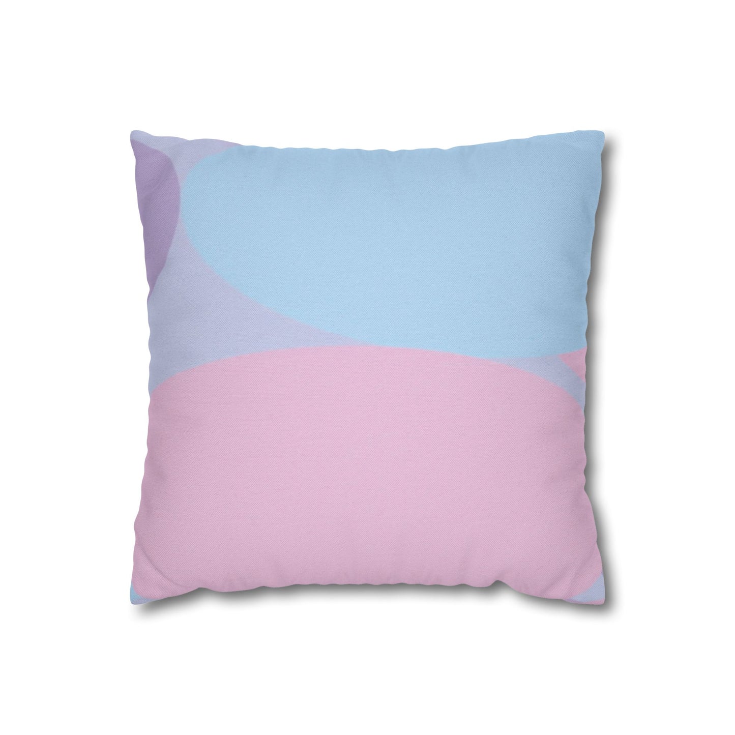 Pastel Purple and Mauve Patches Spun Polyester Square Pillowcase, 14" x 14"