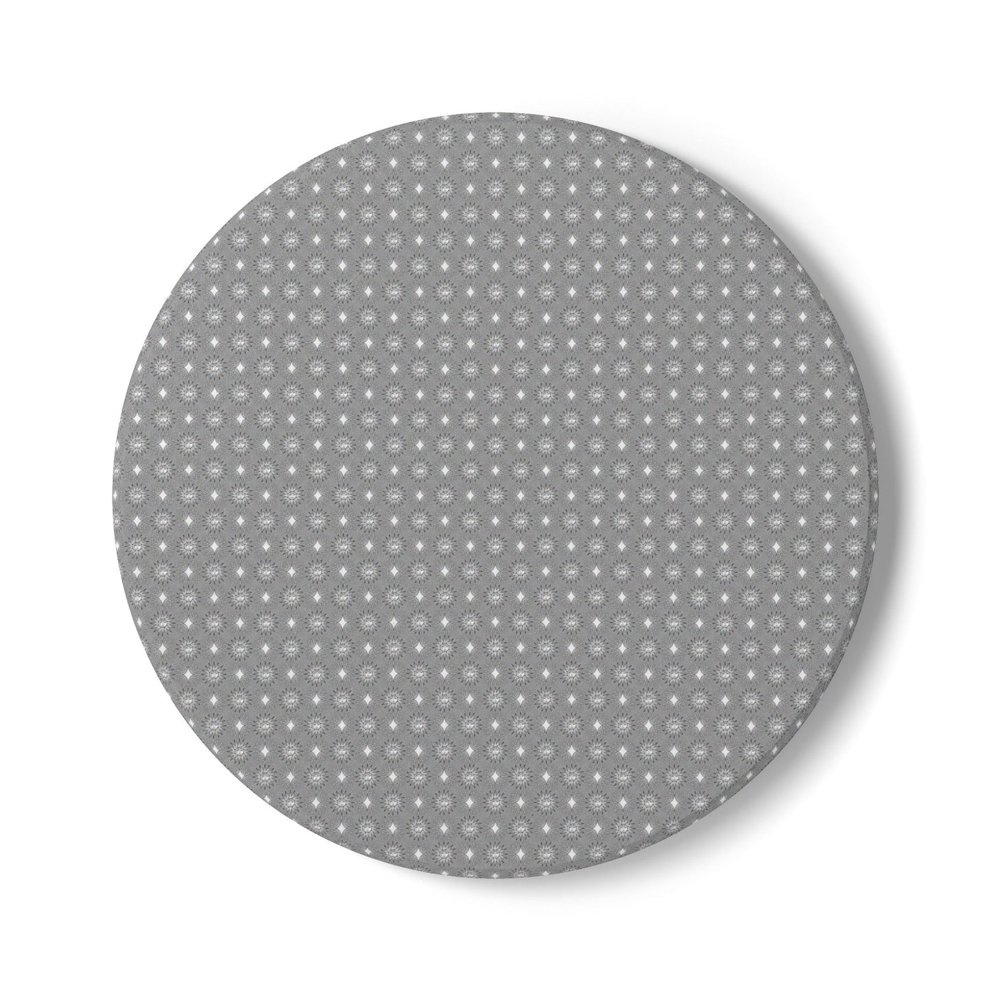 Desaturated Star-crossed Bodies Round Ceramic Coaster, 4" x 4"