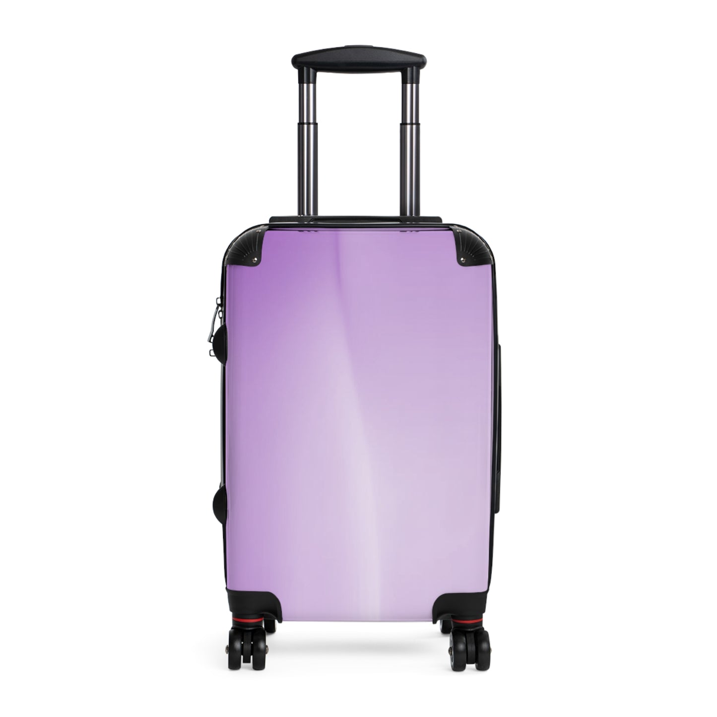 Soft Lavender Fade Small Suitcase with built in lock, 4 double-wheels, telescopic handle, and ABS back hard-shell