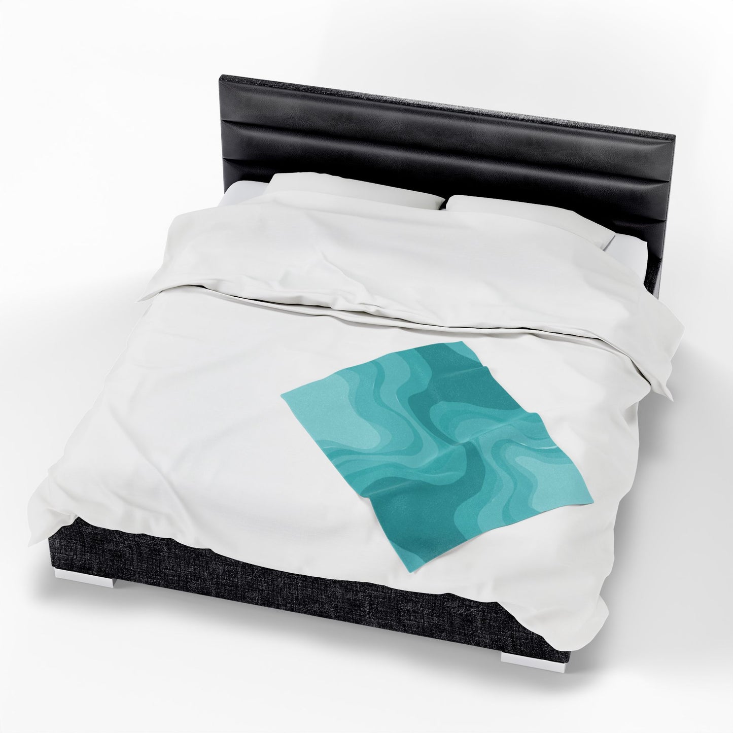 Tif Green Wavey Velveteen Plush Blanket, 30" x 40"
