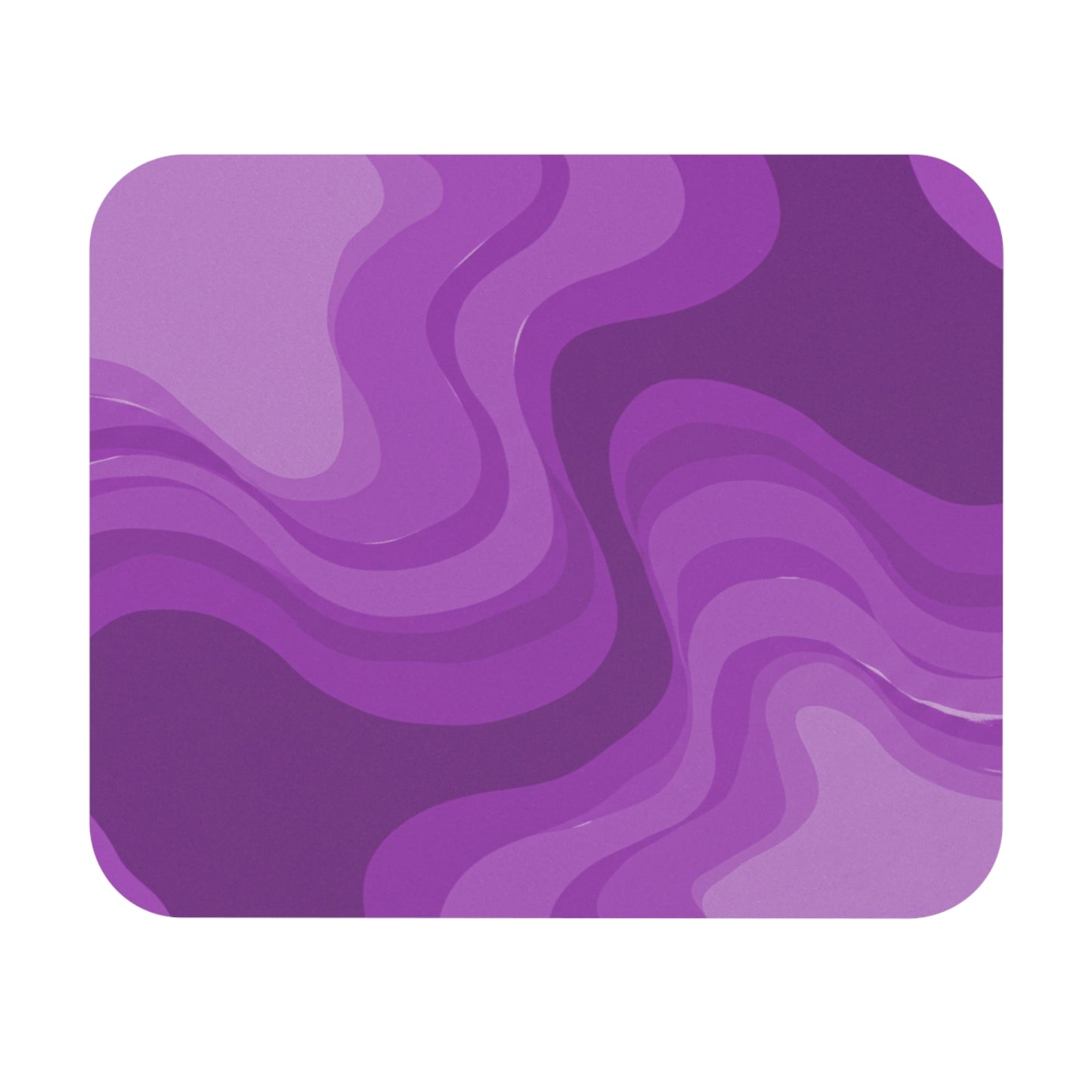 Wavey Purple Wavey Mouse Pad, 9" x 8" Rectangle