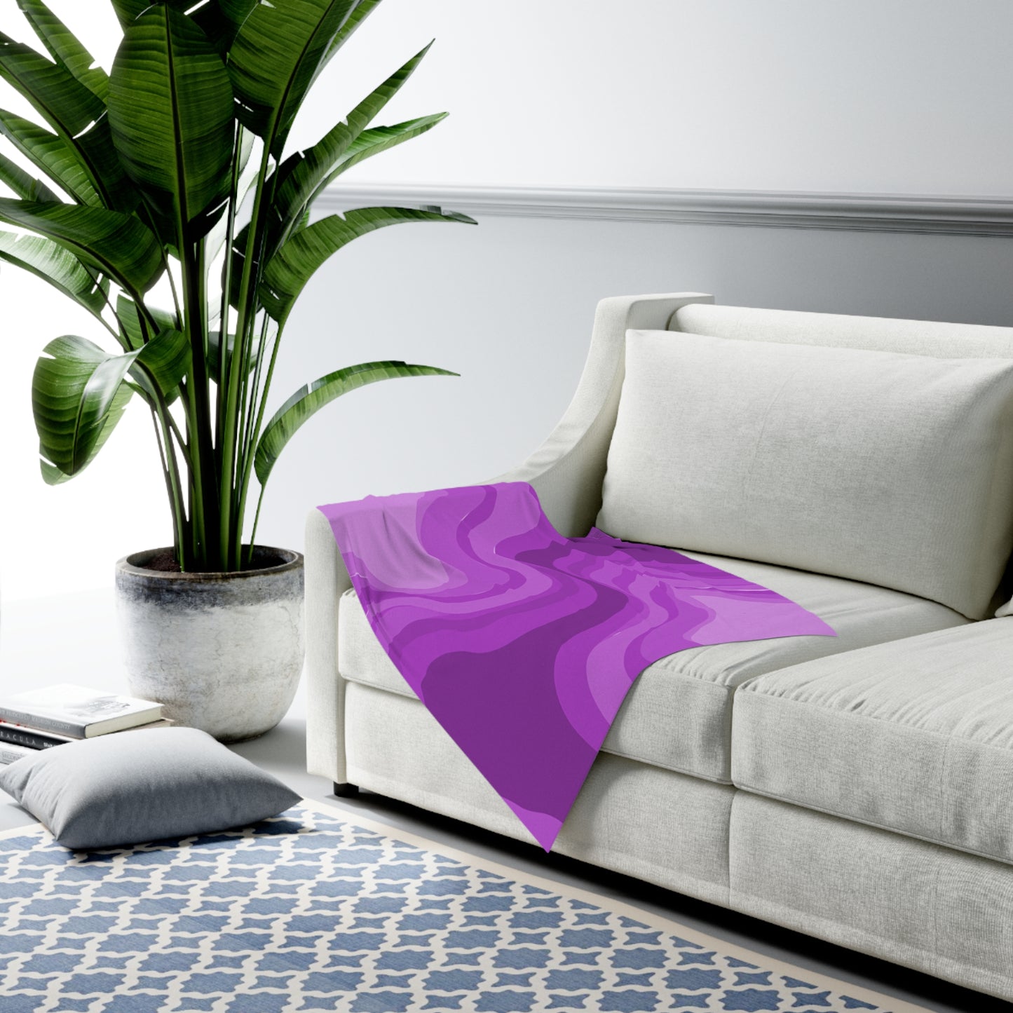 Wavey Purple Wavey Baby Swaddle 30″×40″ Blanket