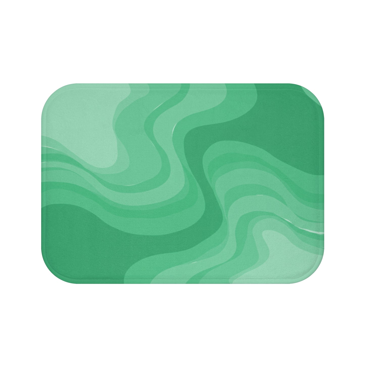 Mint Green Wavey 24" x 17" Bath Mat