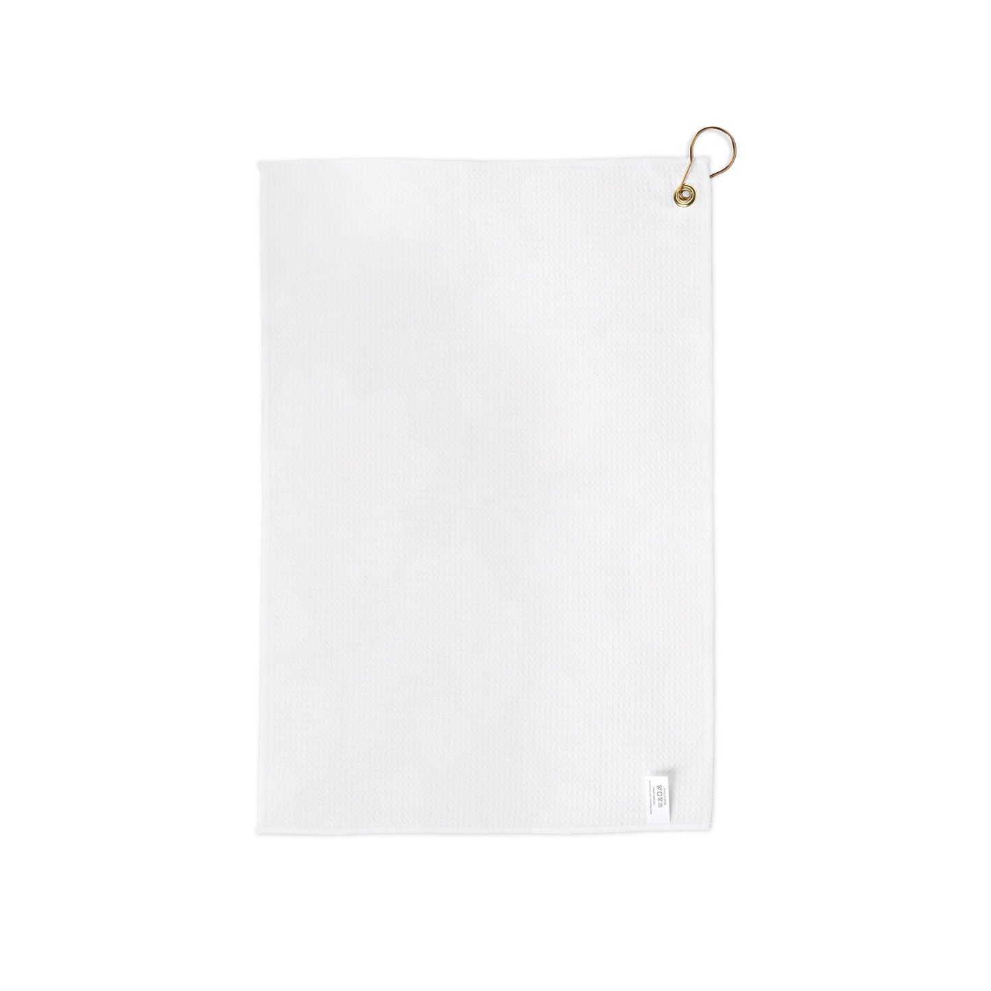 Peach and Blue Gray Floral Bunch Golf Towel, 16" x 24"