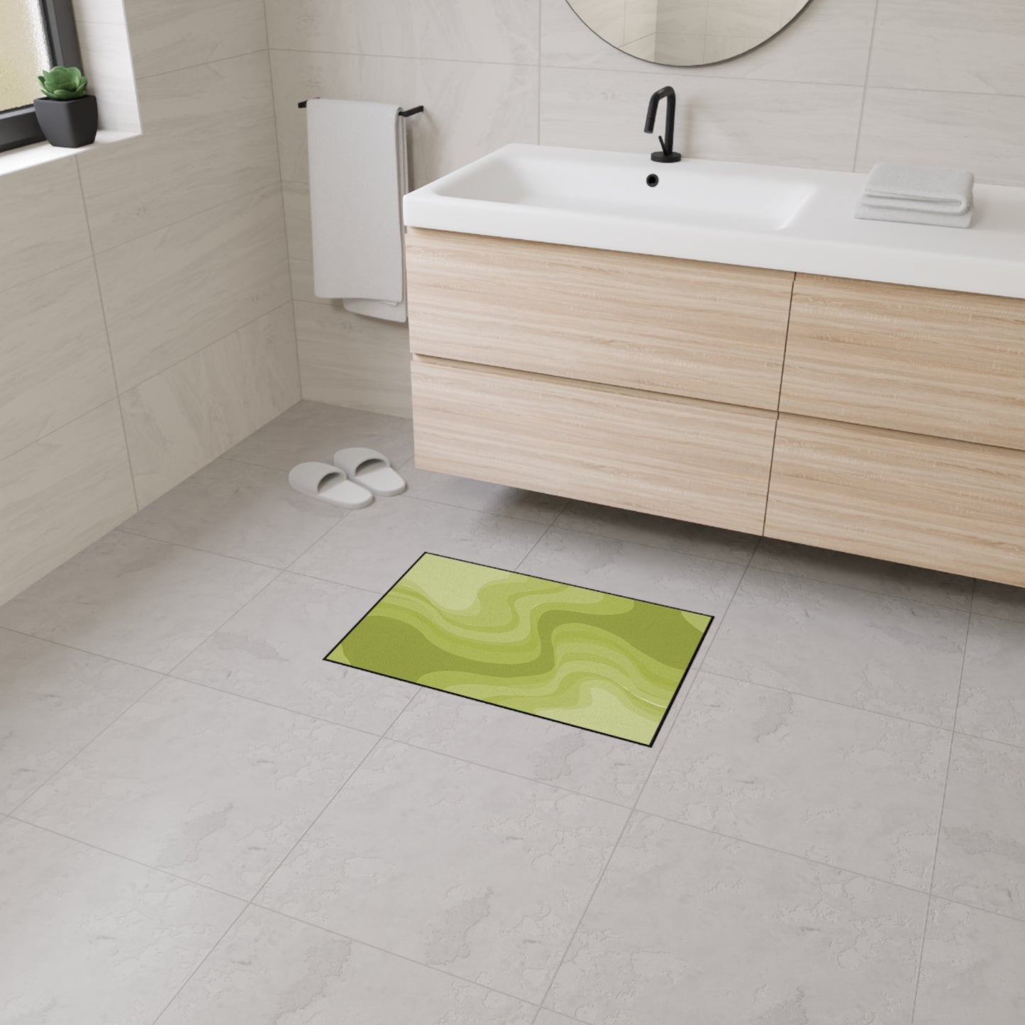 Lemon Wavey 18" x 27" Heavy Duty Floor Mat