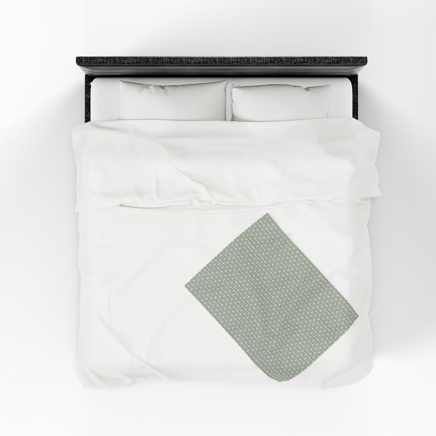 Olive Star-crossed Bodies Velveteen Plush Blanket, 30" x 40"