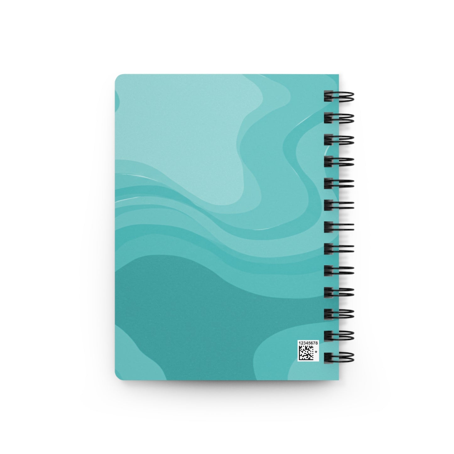 Tif Green Wavey Spiral Bound Journal, 5" x 7" 150 pages