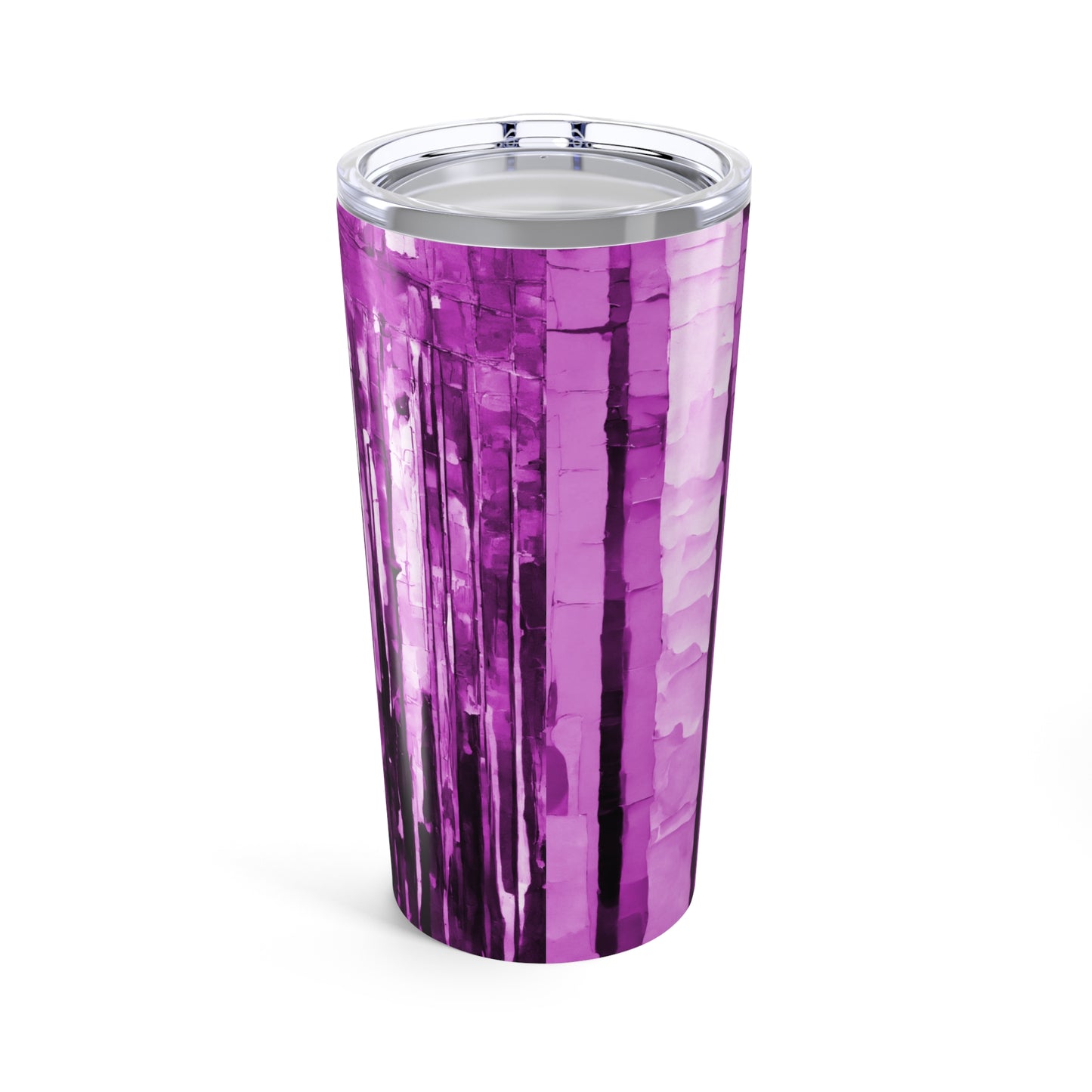 Striped Powder Lavender Tumbler 20oz
