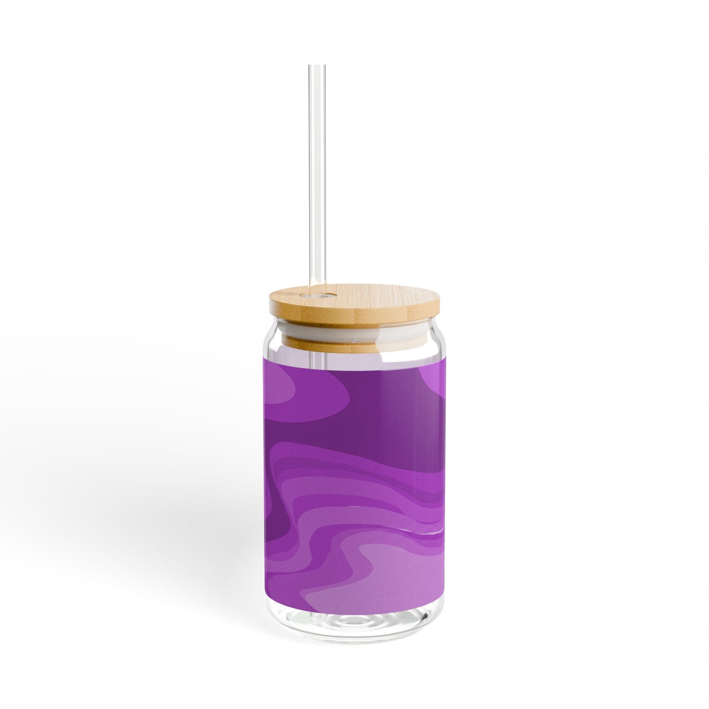 Wavey Purple Wavey Sipper Glass, 16oz