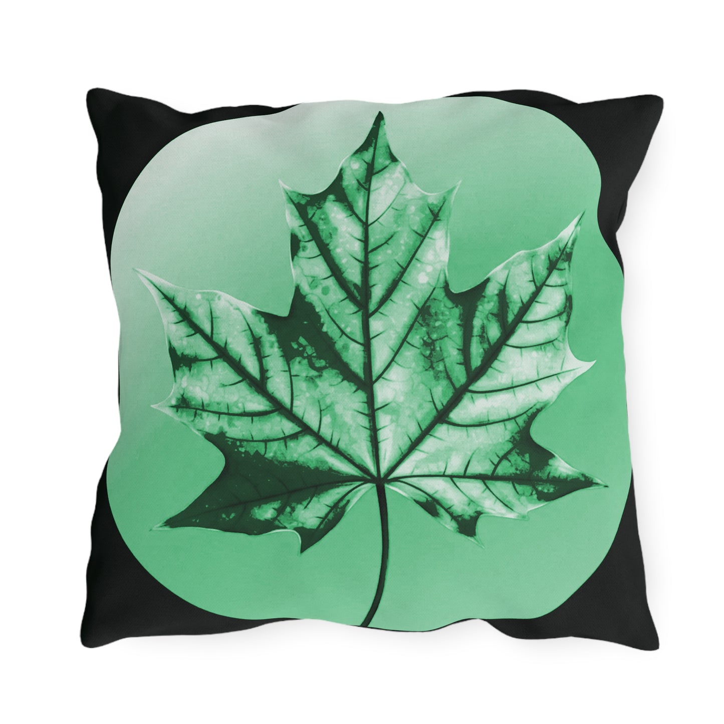 Mint Green Maple Leaf 18" x 18" Outdoor Pillow