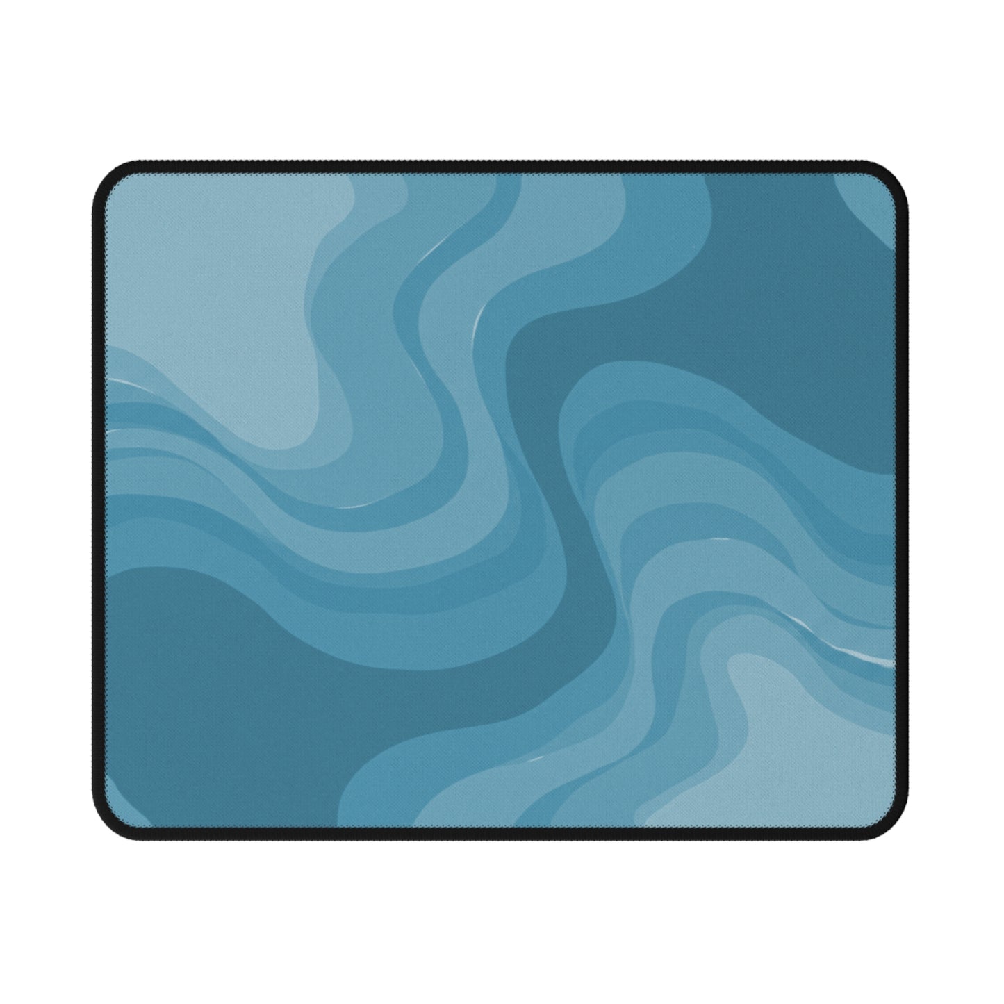 Sky Blue Wavey Non-Slip Gaming Mouse Pad, 9.5" X 8" Rectangle