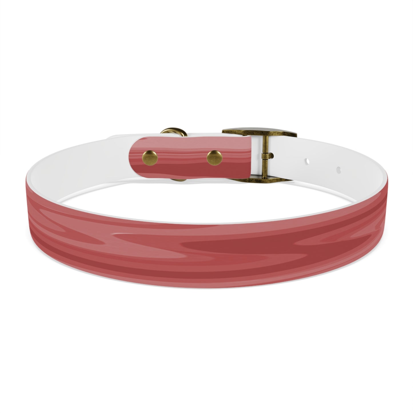 Power Red Wavey Large Dog Collar