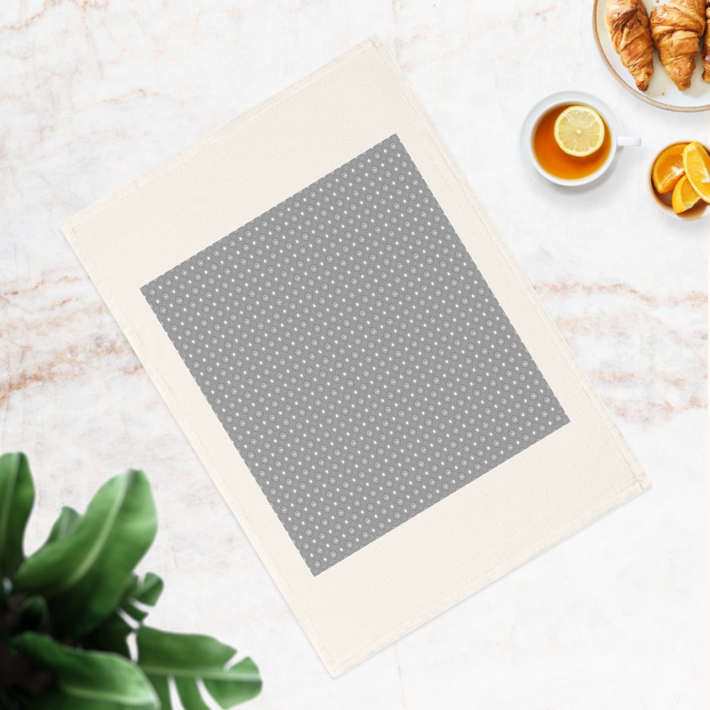 Desaturated Star-crossed Bodies Cotton Tea Towel 19.6" x 27.5"