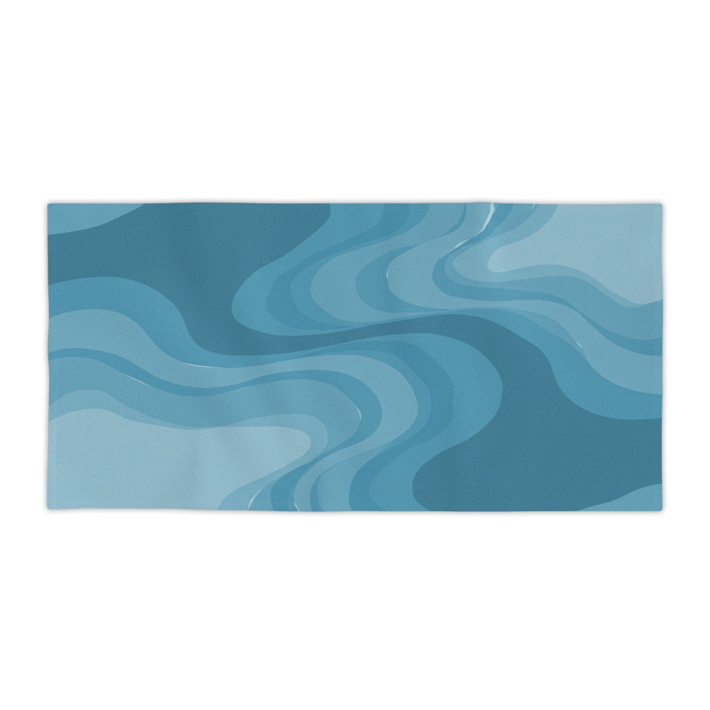 Sky Blue Wavey Beach Towel, 30" x 60"