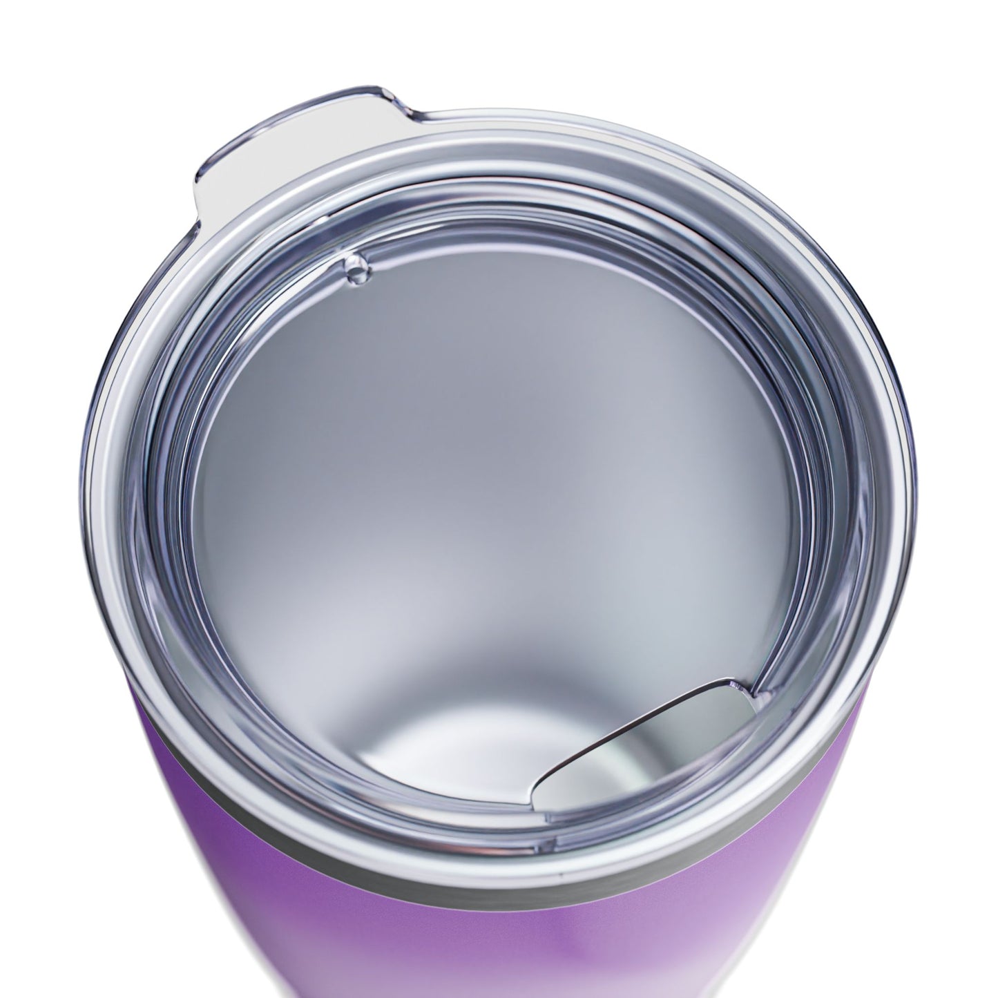 Soft Lavender Fade Ringneck Tumbler, 20oz in white, steel and black