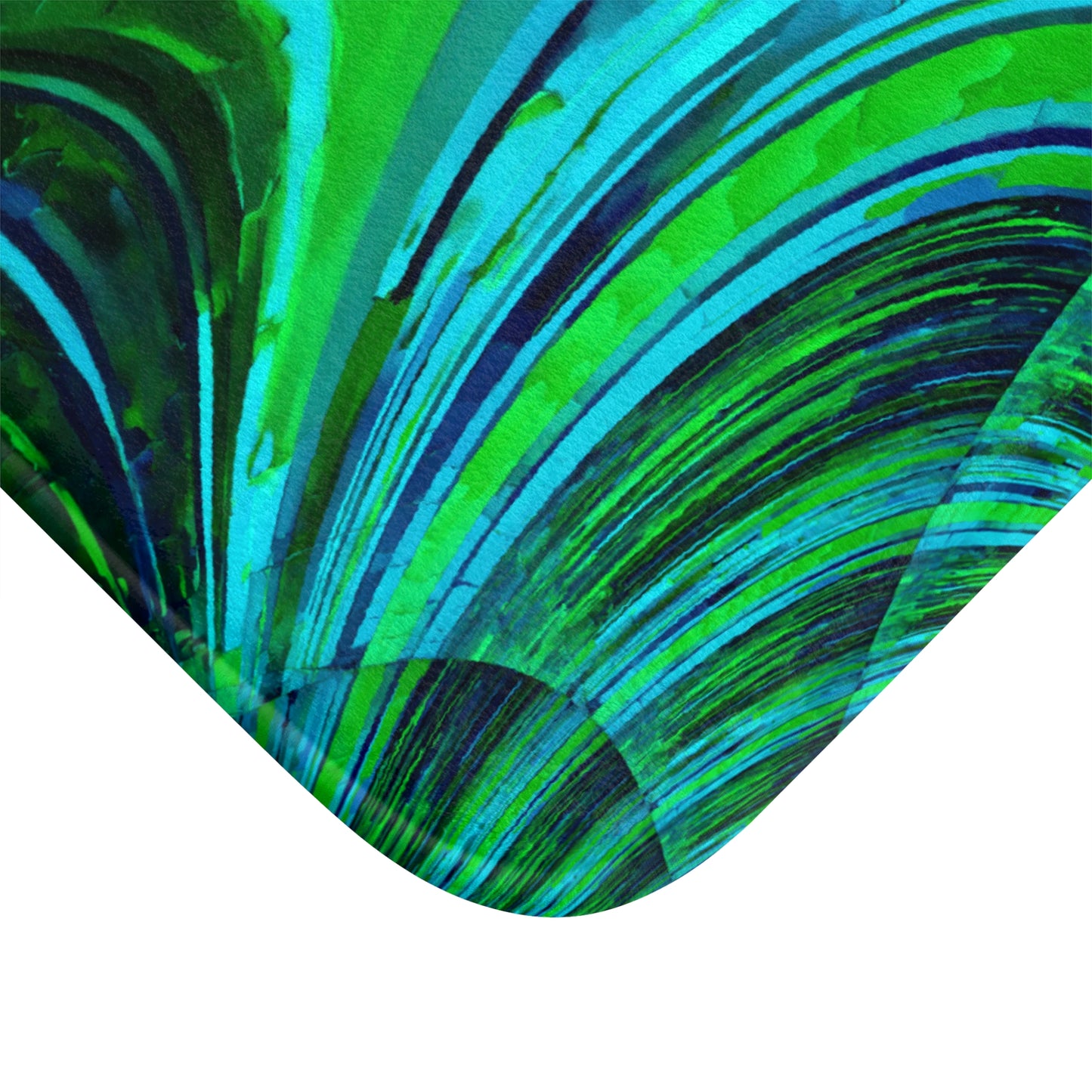 Uzi Spiral Blue Green 34" x 21" Bath Mat
