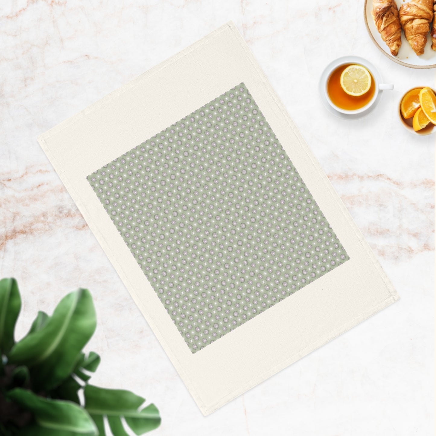 Olive Star-crossed Bodies Cotton Tea Towel 19.6" x 27.5"