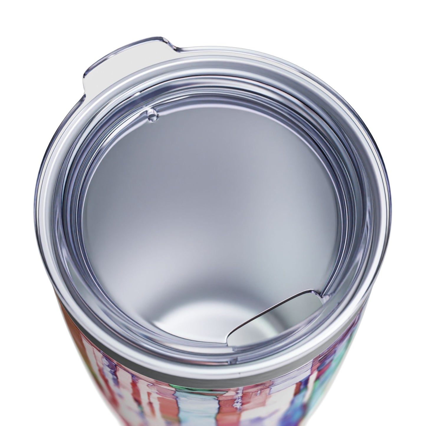 Striped Pastels Ringneck Tumbler, 20oz in white, steel and black
