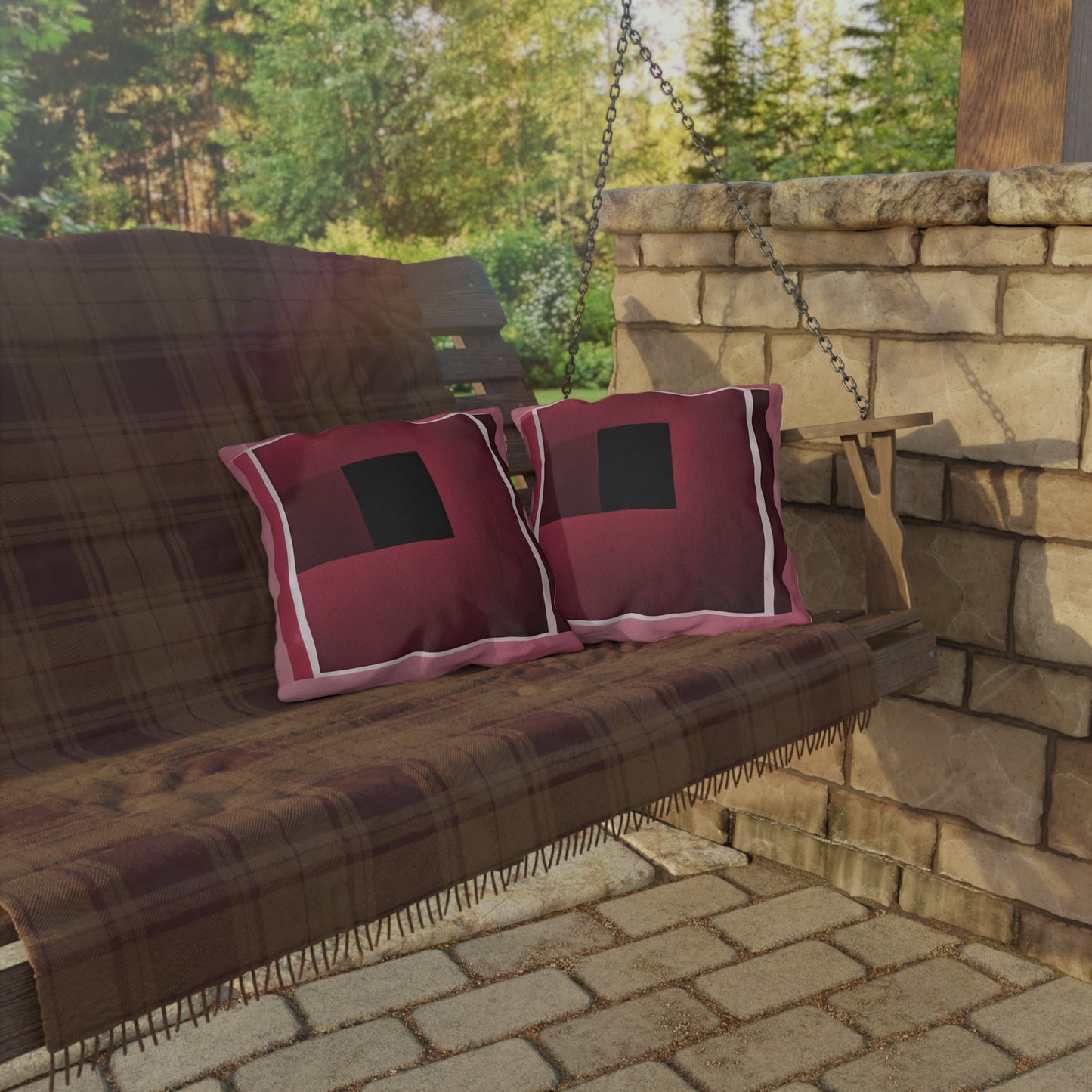 Red Shadow 16" x 16" Outdoor Pillow
