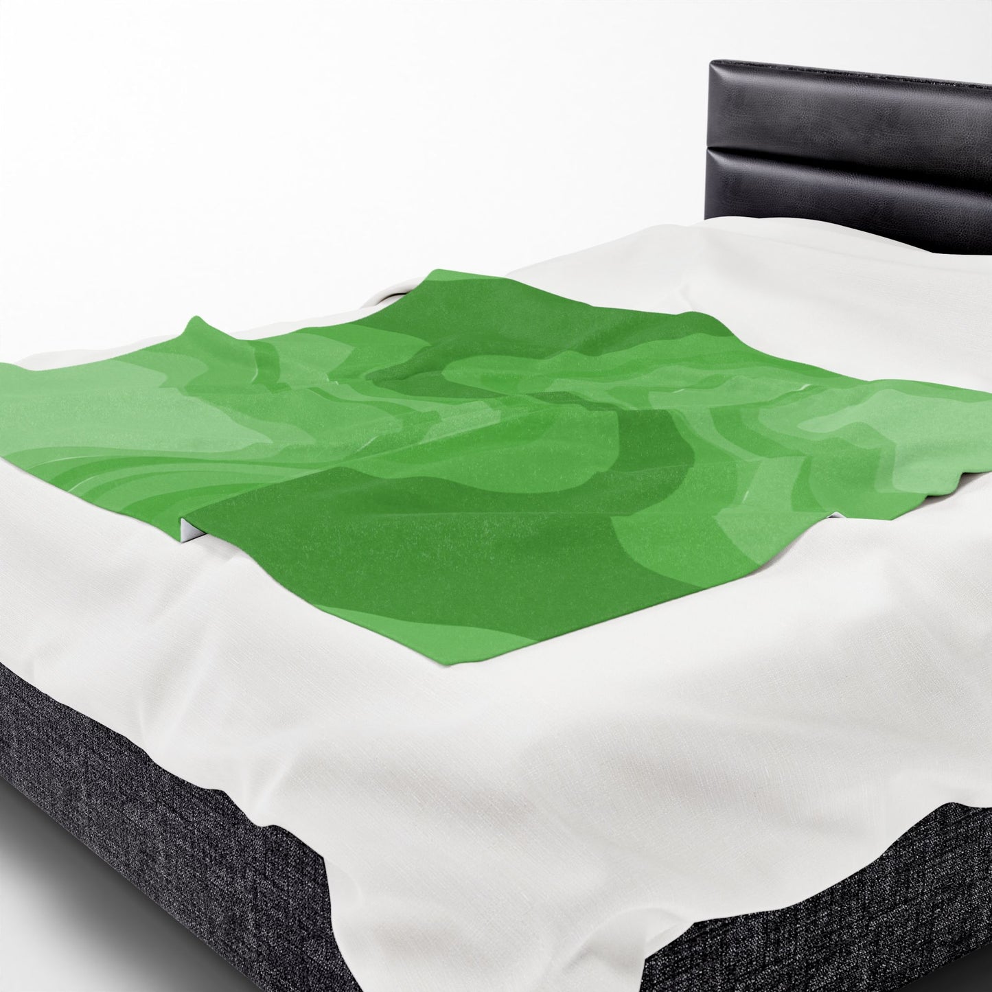 Greenie Meanie Wavey Velveteen Plush Blanket, 50" x 60"
