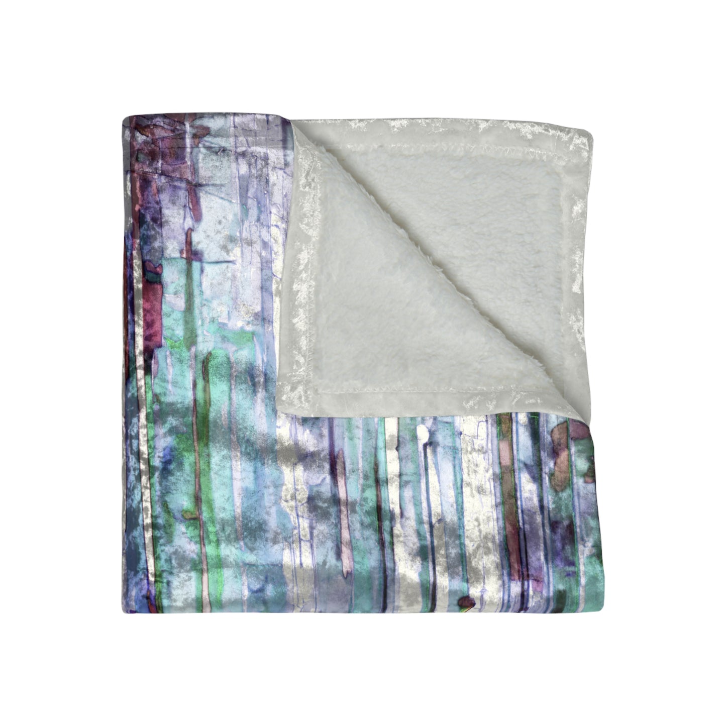 Striped Pastels 50" x 60" Crushed Velvet Blanket